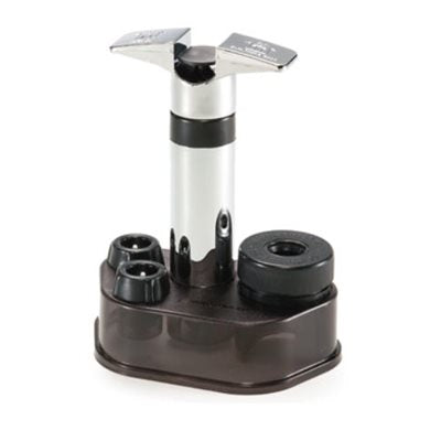 Swissmar Epivac Vacuum Pump Wine Saver Set with 4 Stoppers - Preserve Wine Freshness | Chrome Finish | Perfect for Home Bars, Restaurants & Wine Enthusiasts