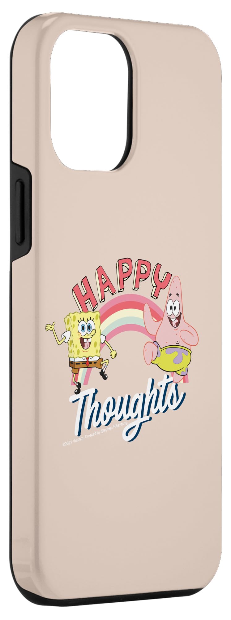 iPhone 12 Pro Max SpongeBob SquarePants Patrick Star Happy Thoughts Phone Case - Cute Cartoon Character Protective Cover for iPhone 12 Pro Max (6.7 inch) - Perfect Gift for SpongeBob Fans, Kids & Teens