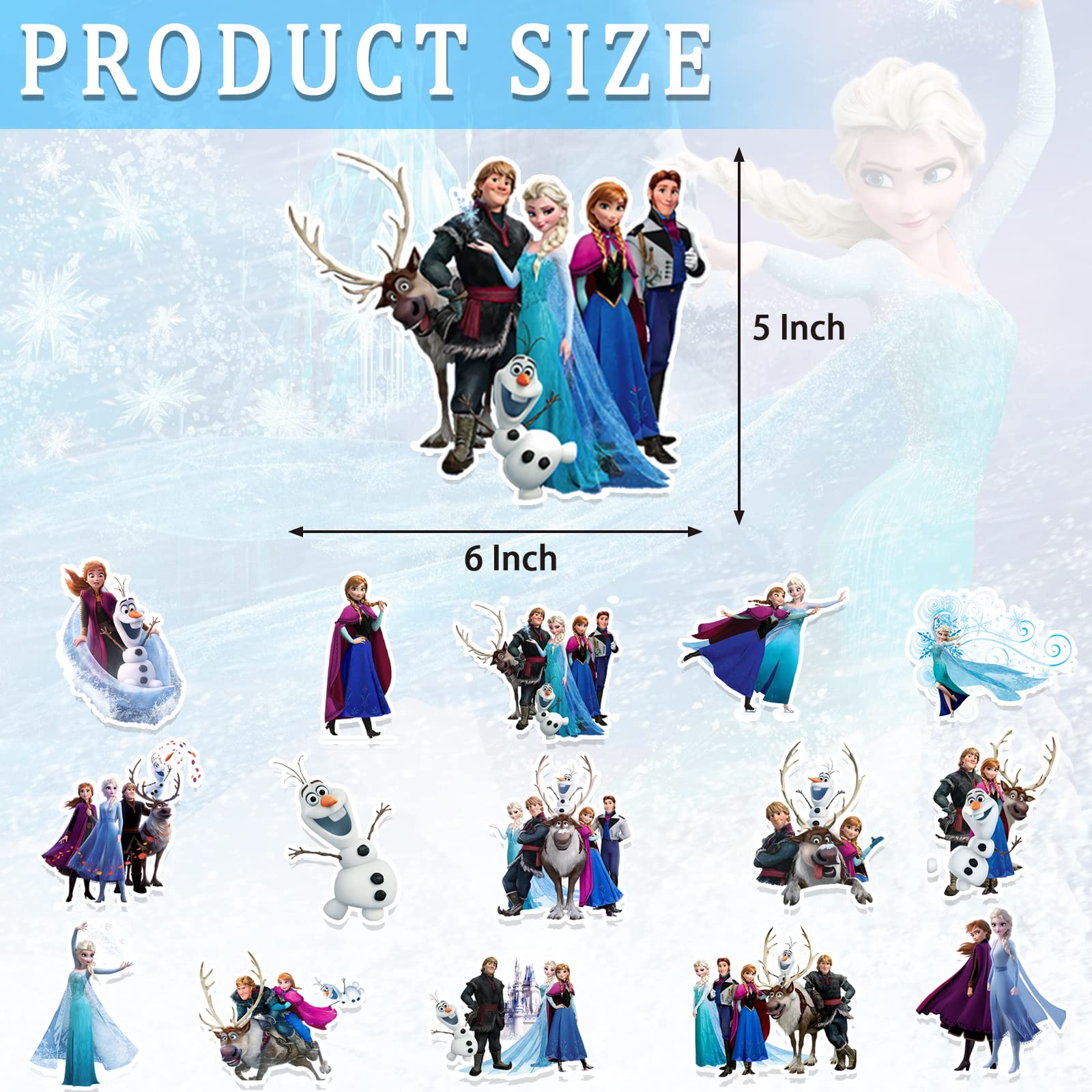 45-Piece Frozen Themed Foil Hanging Swirl Decorations - Disney Frozen Party Streamers for Ceiling Decor, Kids Birthday Party Supplies - Perfect for Frozen Birthday Parties, Baby Showers & Winter Wonderland Events