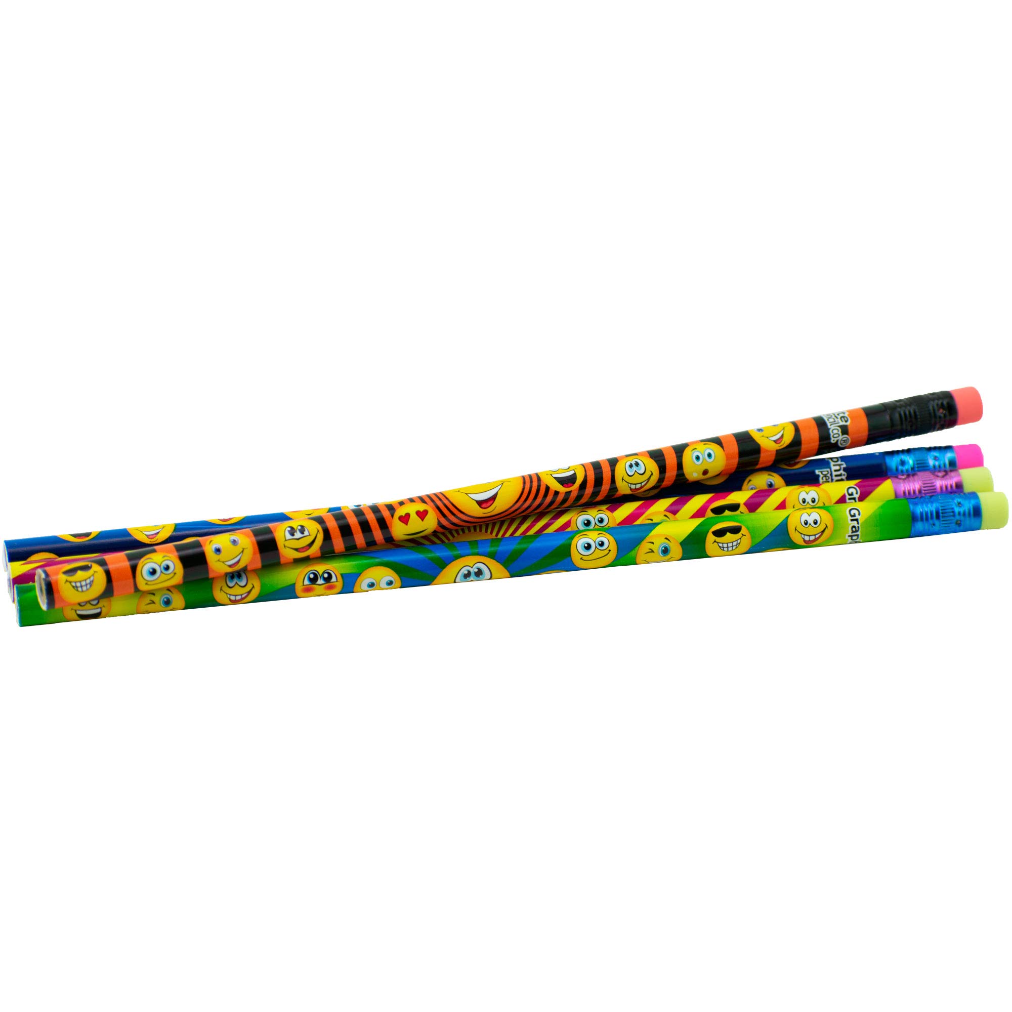 Colorful Round Pencils with Eraser & 2 Lead - 48pcs for Kids, Adults & Gifts - Perfect for School, Parties & Carnivals