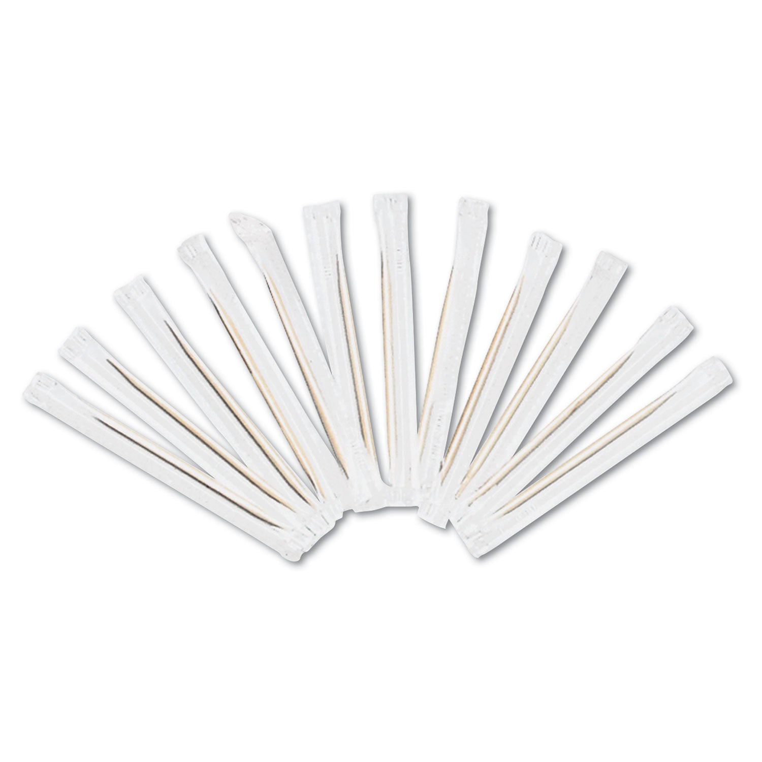 AmerCareRoyal® Natural Round Wood Toothpicks - 2.5 Inch, 1000 Count per Box (Pack of 15 Boxes) | Perfect for Parties, Restaurants & Home Use