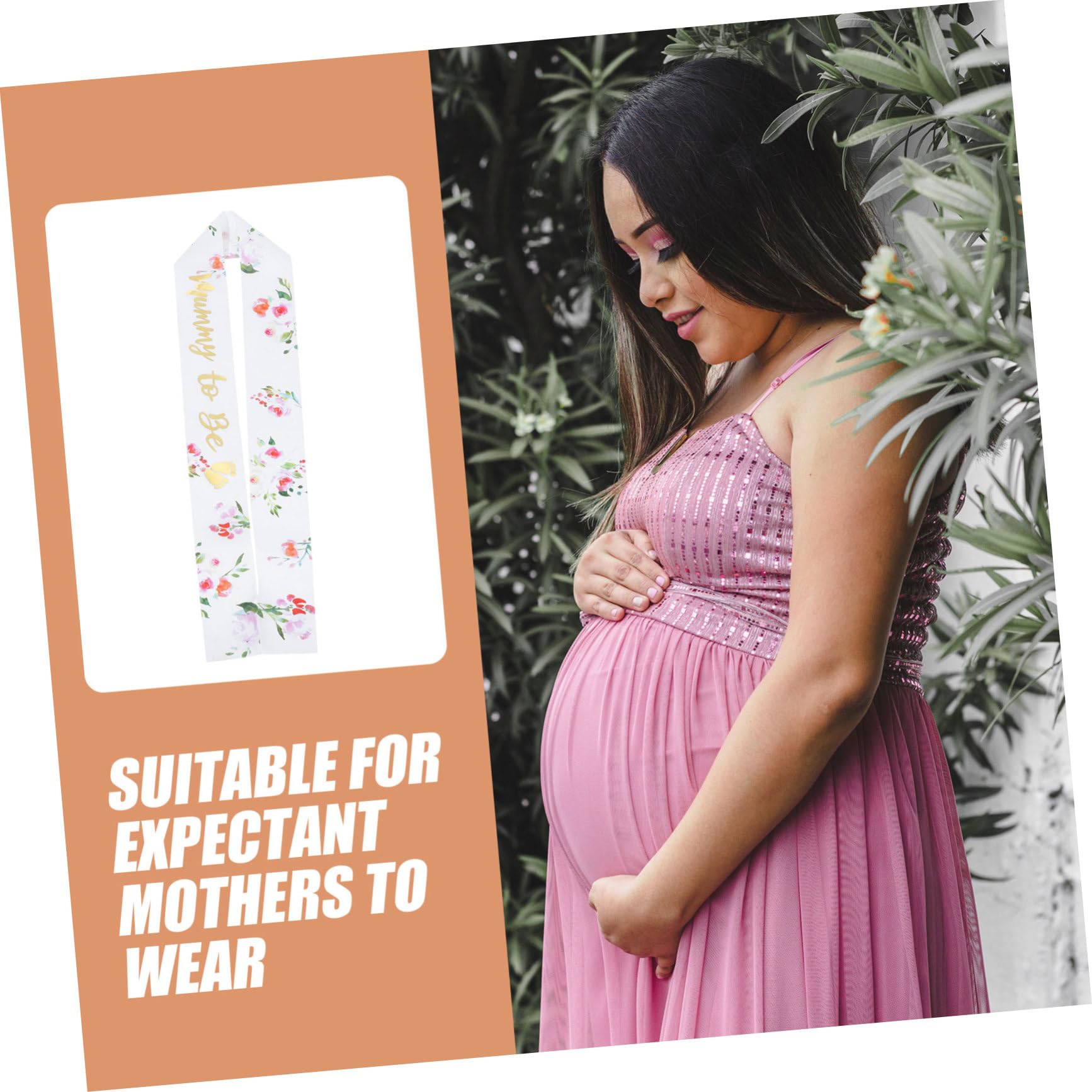 ULDIGI Baby Shower Sash for Mom - Decorative Satin Sash for Baby Shower Parties, Gender Reveals & Maternity Photos - Perfect Party Favor & Photo Prop