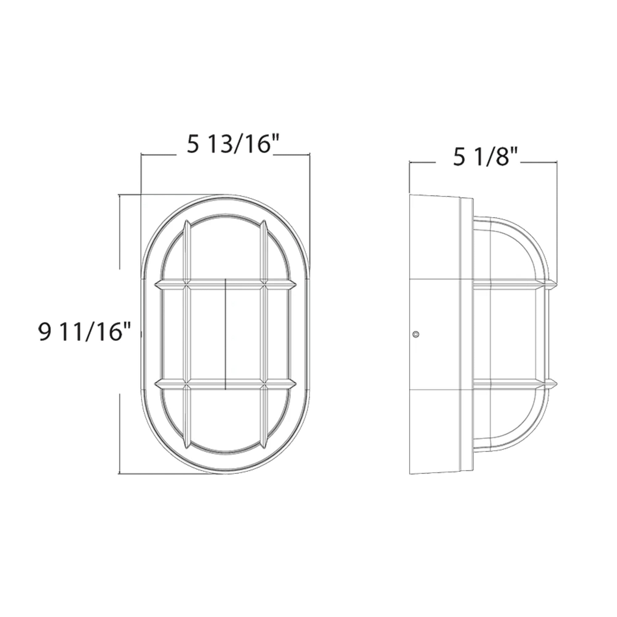 10 Pack Oval Bulkhead Wall Sconce - 2000 Lumens, 30K/40K/50K Color Temperature - White Finish - 120-277V - Perfect for Garage, Warehouse & Outdoor Lighting