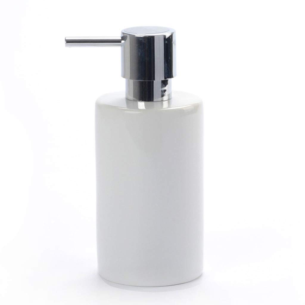 Nordic Style Ceramic Soap Dispenser - 2 Pack White Empty Cosmetic Bottles for Shampoo & Liquid Soap | Perfect for Bathroom, Kitchen & Spa Decor