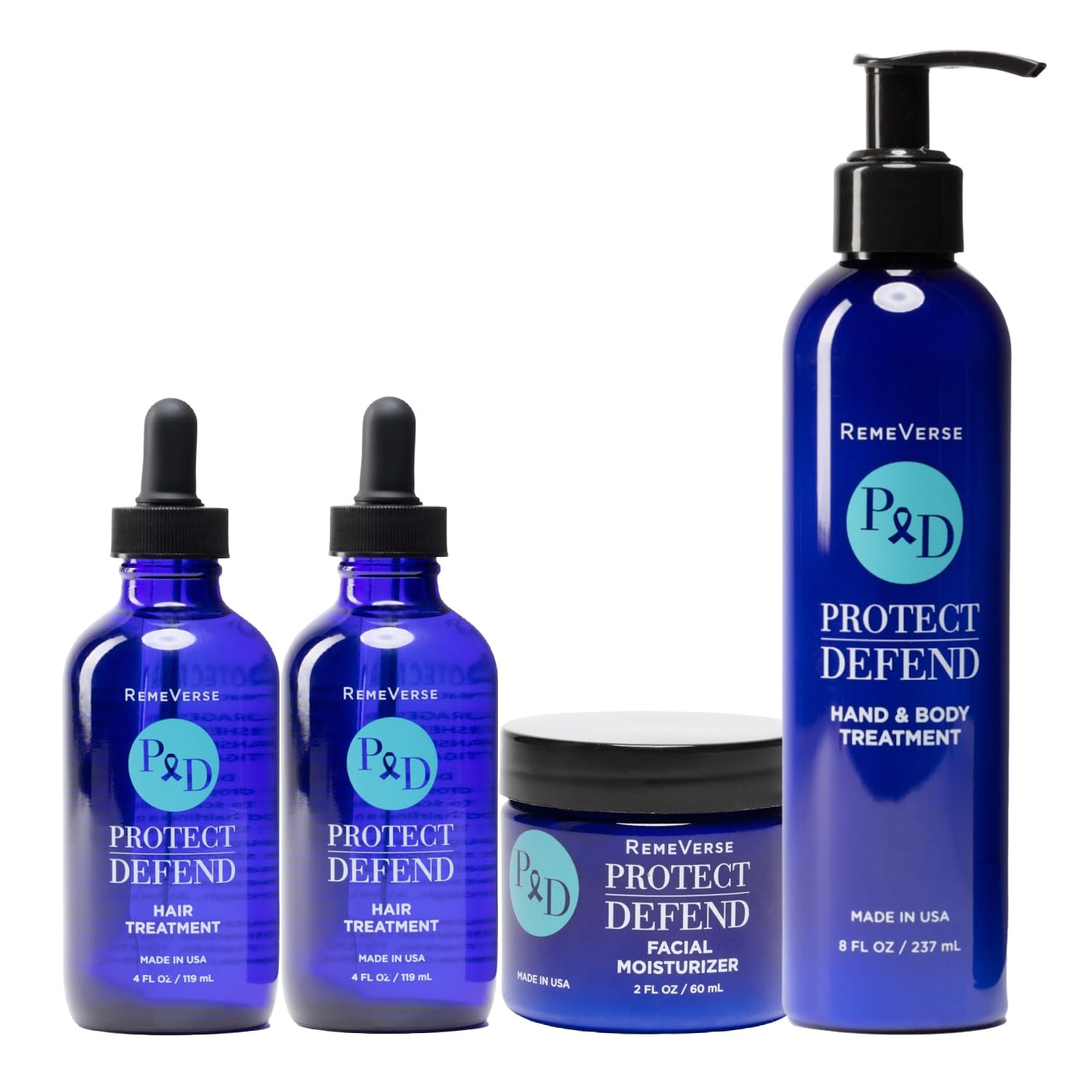 RemeVerse Chemo Care Kit - 6-Piece Skincare & Haircare Set for Chemotherapy Patients | Hair Serum, Face & Body Moisturizer | Fragrance-Free, Clinically Tested, Made in USA | Gentle Care for Sensitive Skin During Cancer Treatment