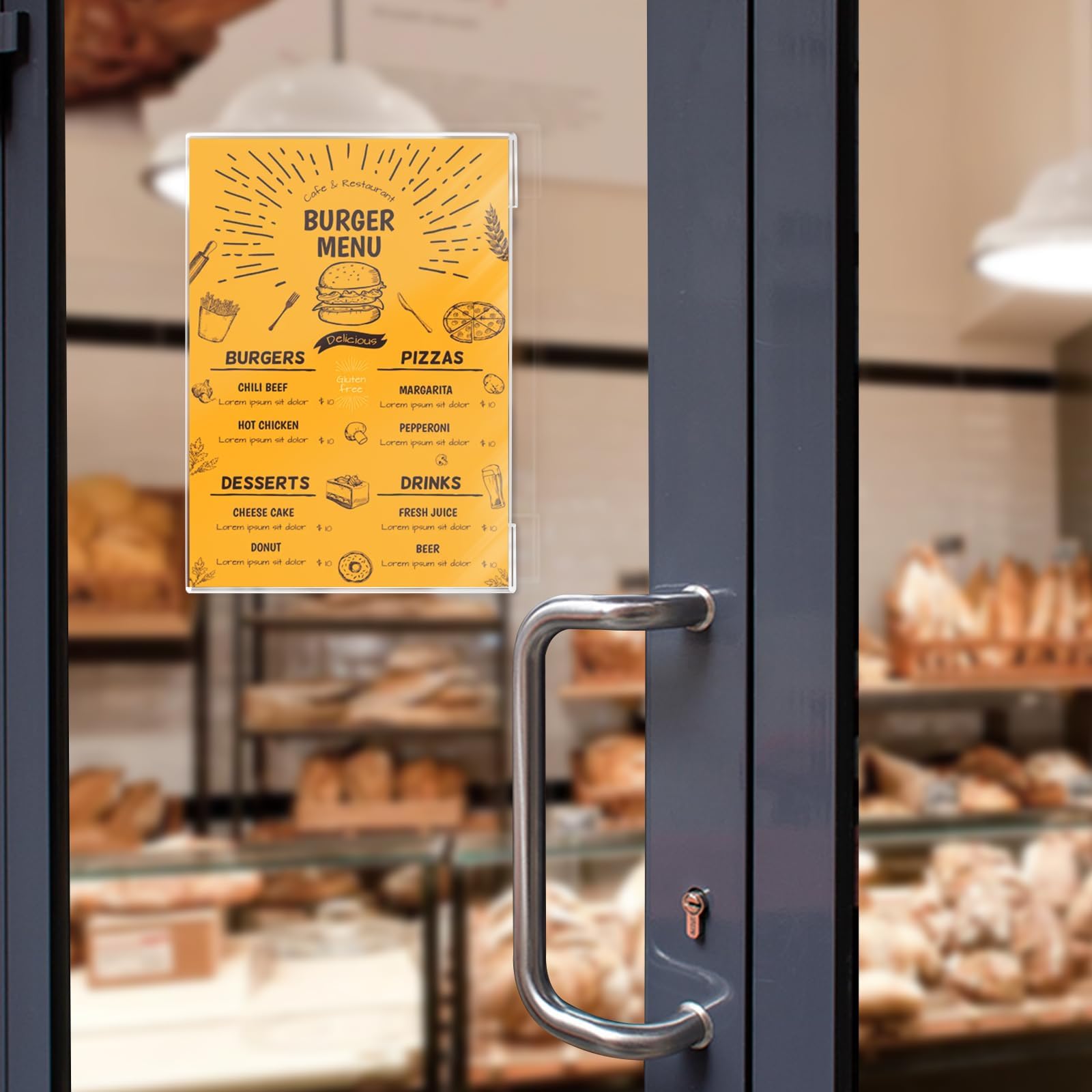 8.5x11 Inch Clear Acrylic Sign Holder - Wall Mount Display Stand for Advertising, Menus & Promotions | Perfect for Office, Restaurant, Mall & Retail Store Windows