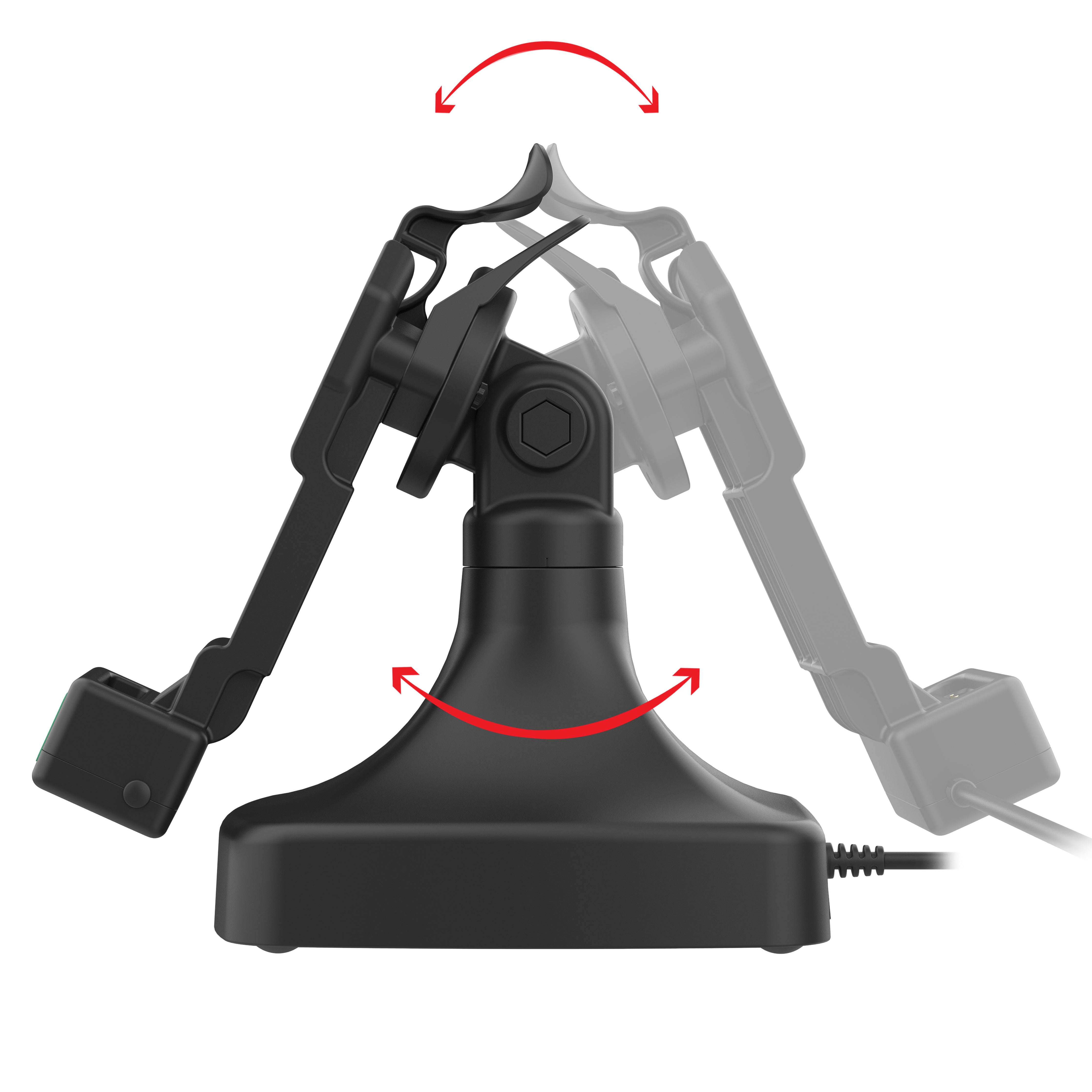 GDS® Uni Conn™ Tilt & Swivel Dock with PoE + Data (RAM GDS DOCK D14 U1E 2A) - Universal Mounting Solution for Security Cameras & Network Devices - Perfect for Office, Home & Outdoor Surveillance Systems