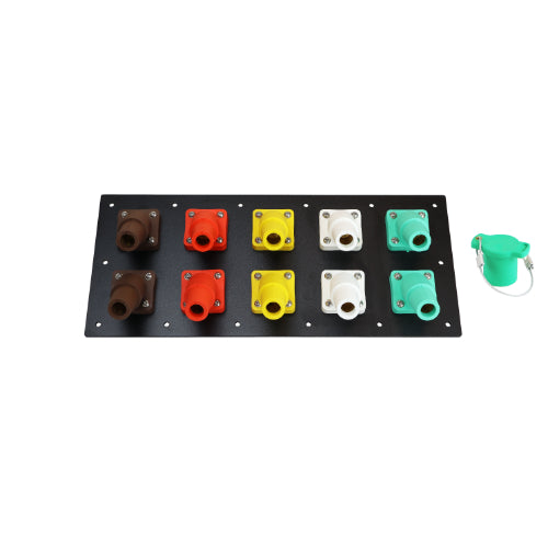 800 Amp Non-Metallic Female Threaded Post 10-Position CAM Lock Panel - Ideal for Industrial Electrical Distribution & Power Control Systems