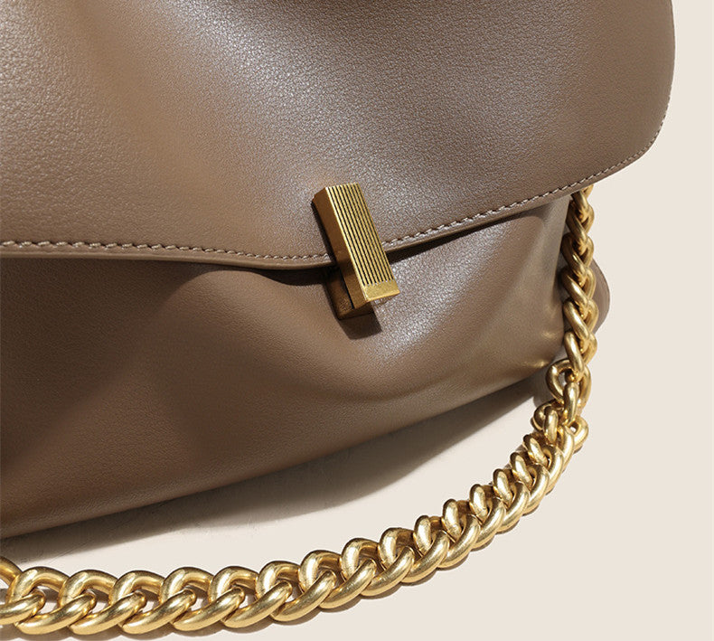 Stylish Crossbody Chain Shoulder Bag for Women - Fashionable & Lightweight Purse for Daily Use, Work, and Evening Events
