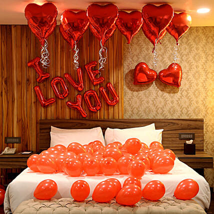 Valentine's Day Red Heart Decorations - Romantic Ready For Love Party Decor Set for Weddings, Anniversaries & Date Nights