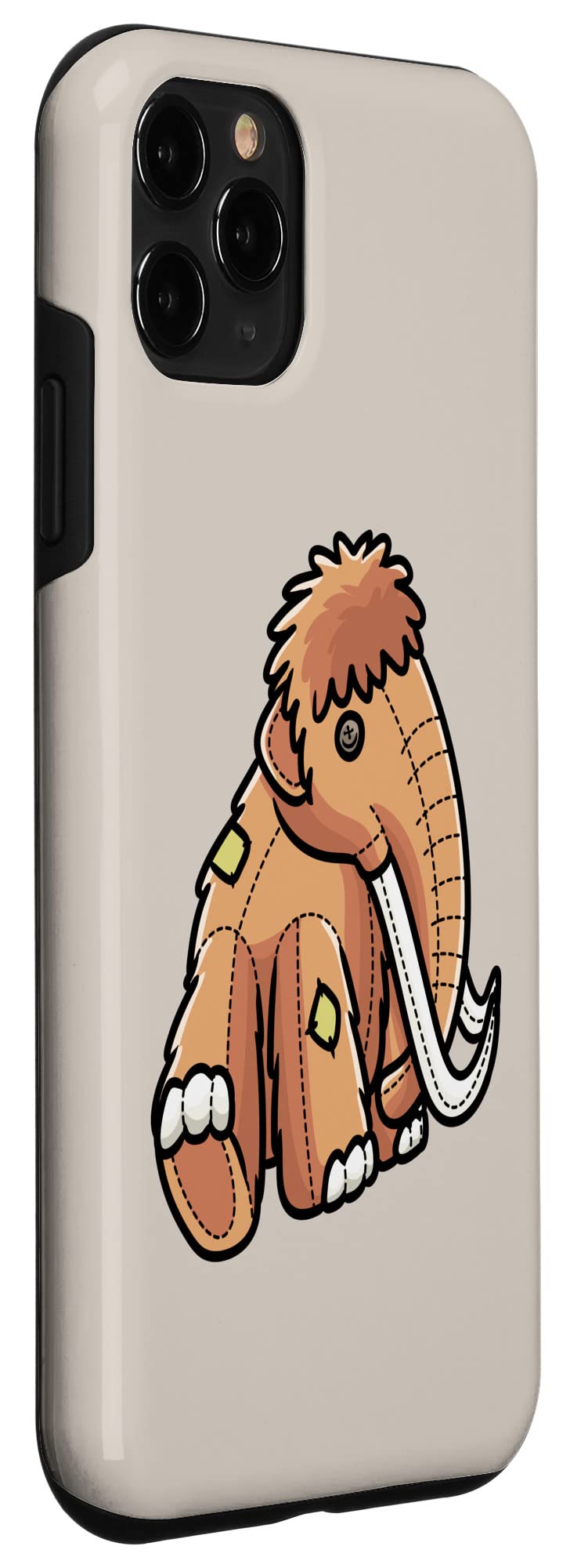 iPhone 11 Pro Case - Cute Woolly Mammoth Stuffed Animal Design Protective Cover for Girls, Boys, Kids & Toddlers | Perfect Gift for Birthday, Christmas & Everyday Use
