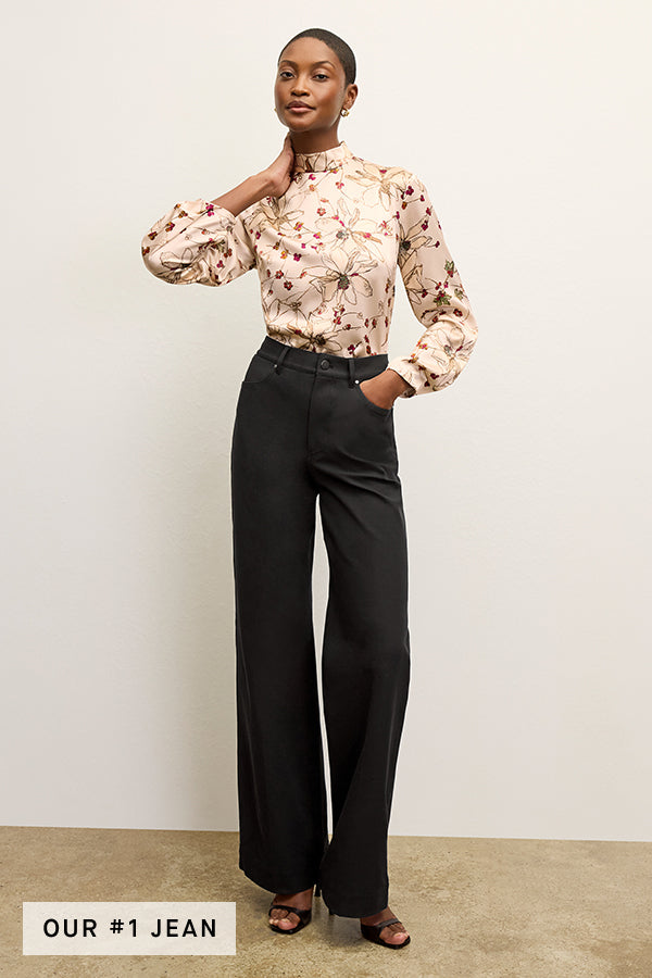 Milo Wide Leg Eco-Friendly Jeans - Better Than Denim in Black | Sustainable Fashion for Women, Casual Wear & Everyday Comfort