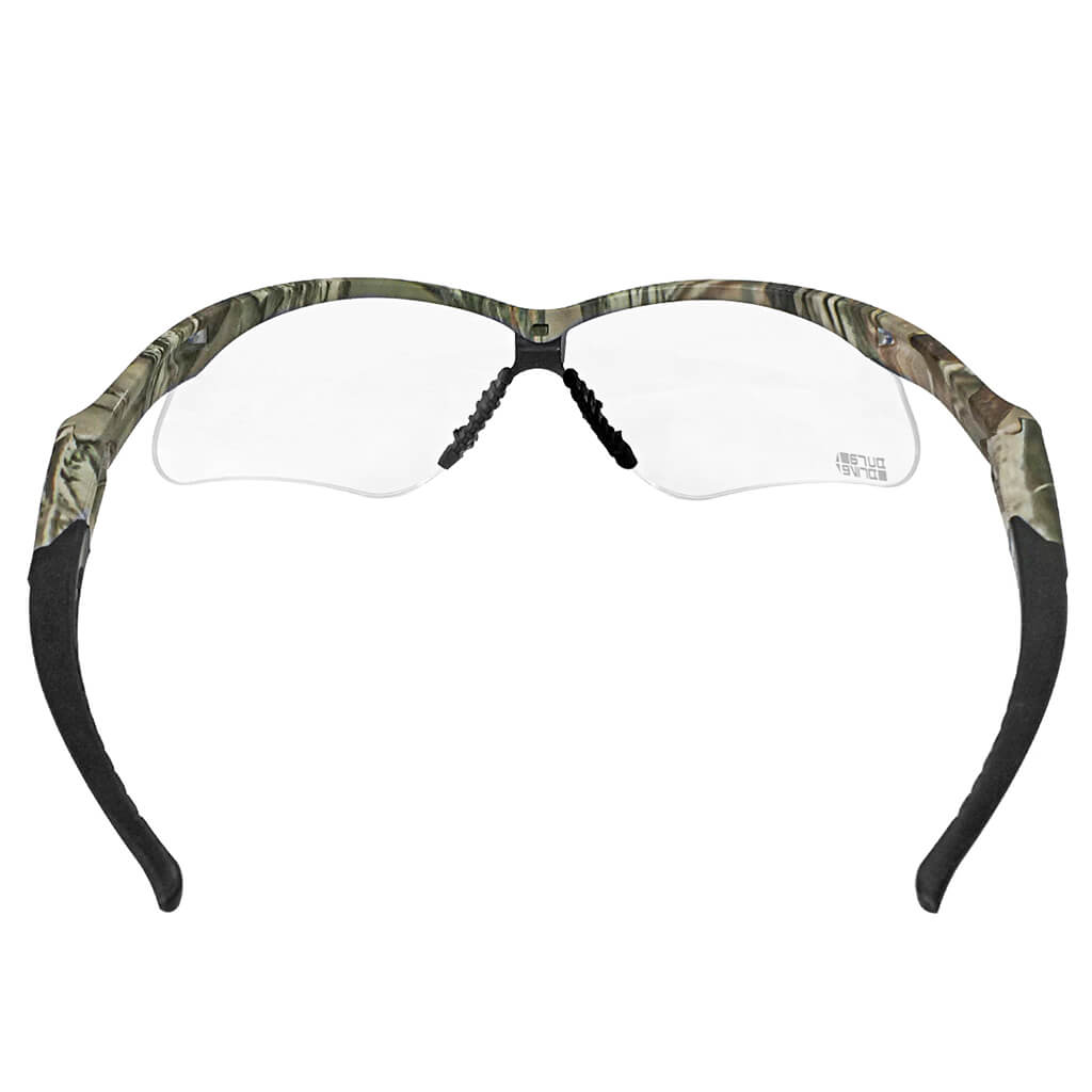 DuraDrive A07 25C Clear Lens Military Camo Safety Glasses - Anti-Scratch, UV Protection, Lightweight - Perfect for Shooting, Hunting, Outdoor Sports & Work Safety