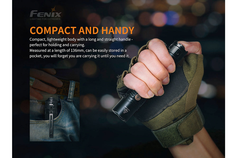Fenix PD36R Tactical LED Flashlight - 2000 Lumens, USB-C Rechargeable, Waterproof for Outdoor, Camping, Hiking & Emergency Use