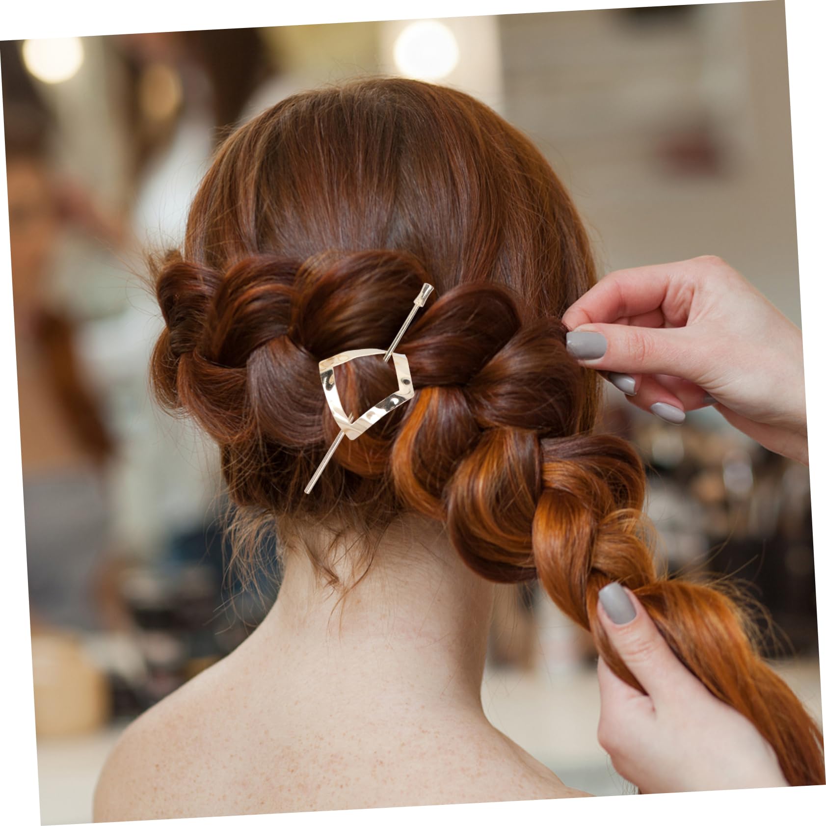 Vintage Metal Hair Barrettes for Women - 4 Pack Retro Hair Clips for Styling