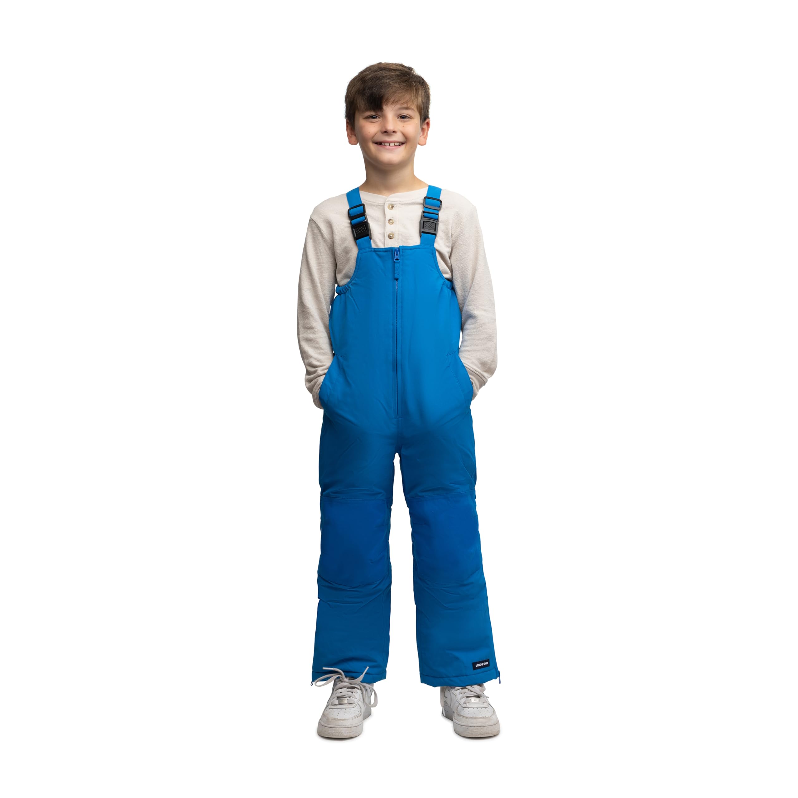 Lands' End Kids Squall Waterproof Snow Bib Pants with Reinforced Knees - Warm Winter Snow Pants for Boys & Girls, Ideal for Skiing, Sledding & Outdoor Play