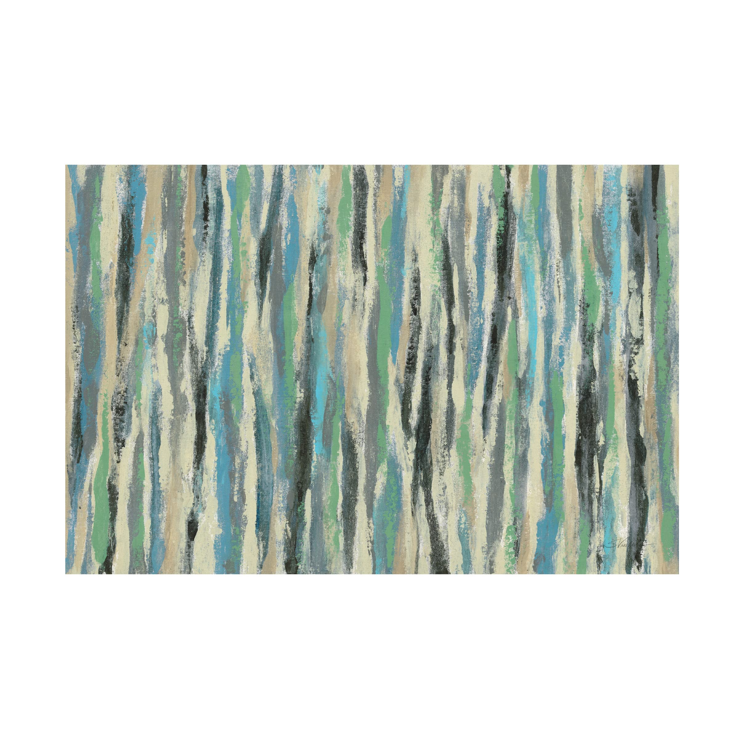 Silvia Vassileva 'Stream' Canvas Art Print - Modern Abstract Wall Decor for Living Room, Bedroom & Office - Trademark Fine Art Collection