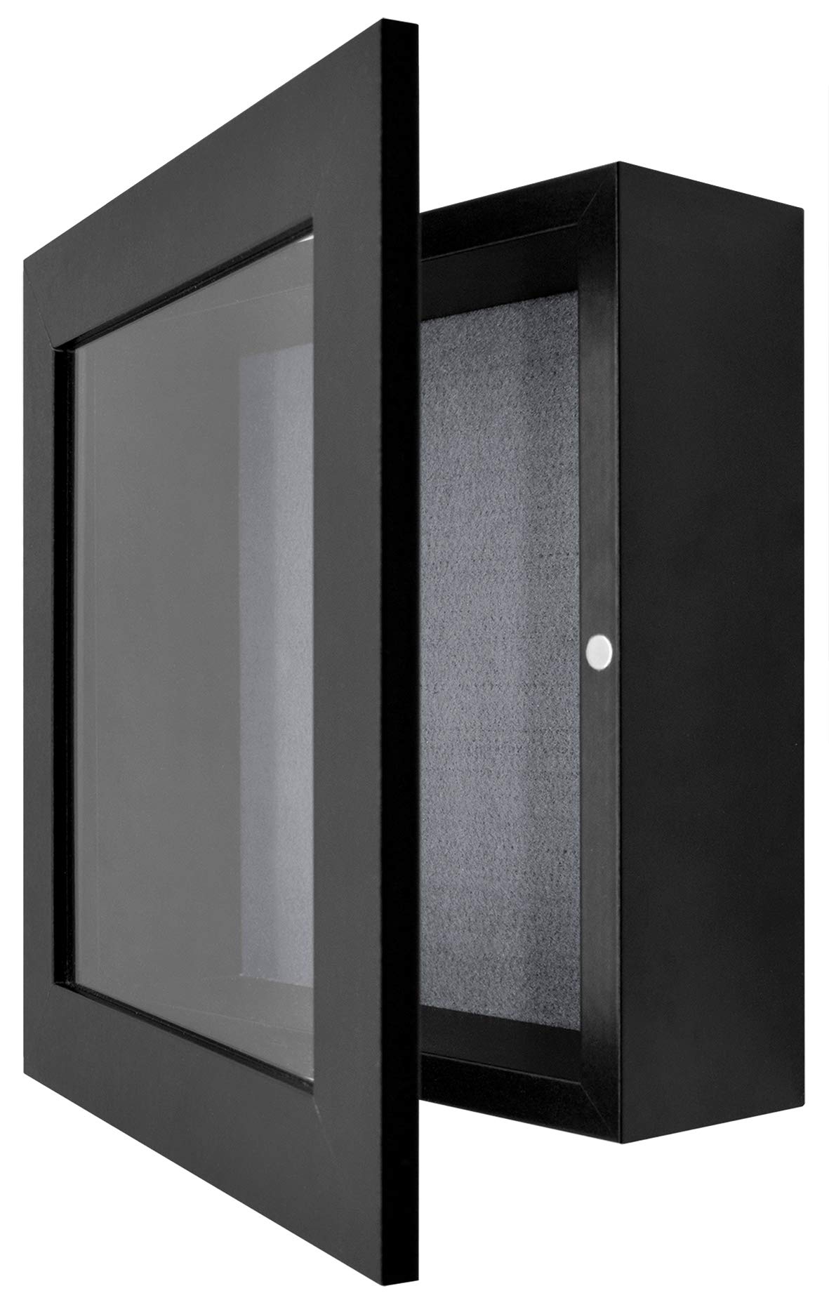 Golden State Art 8x8 Shadow Box Frame Display Case - 2 Inch Depth, Black (4 Pack) - Perfect for Collages, Collections, Mementos & Home Decor - Ideal for Wall Display, Photo Keepsakes, and DIY Craft Projects