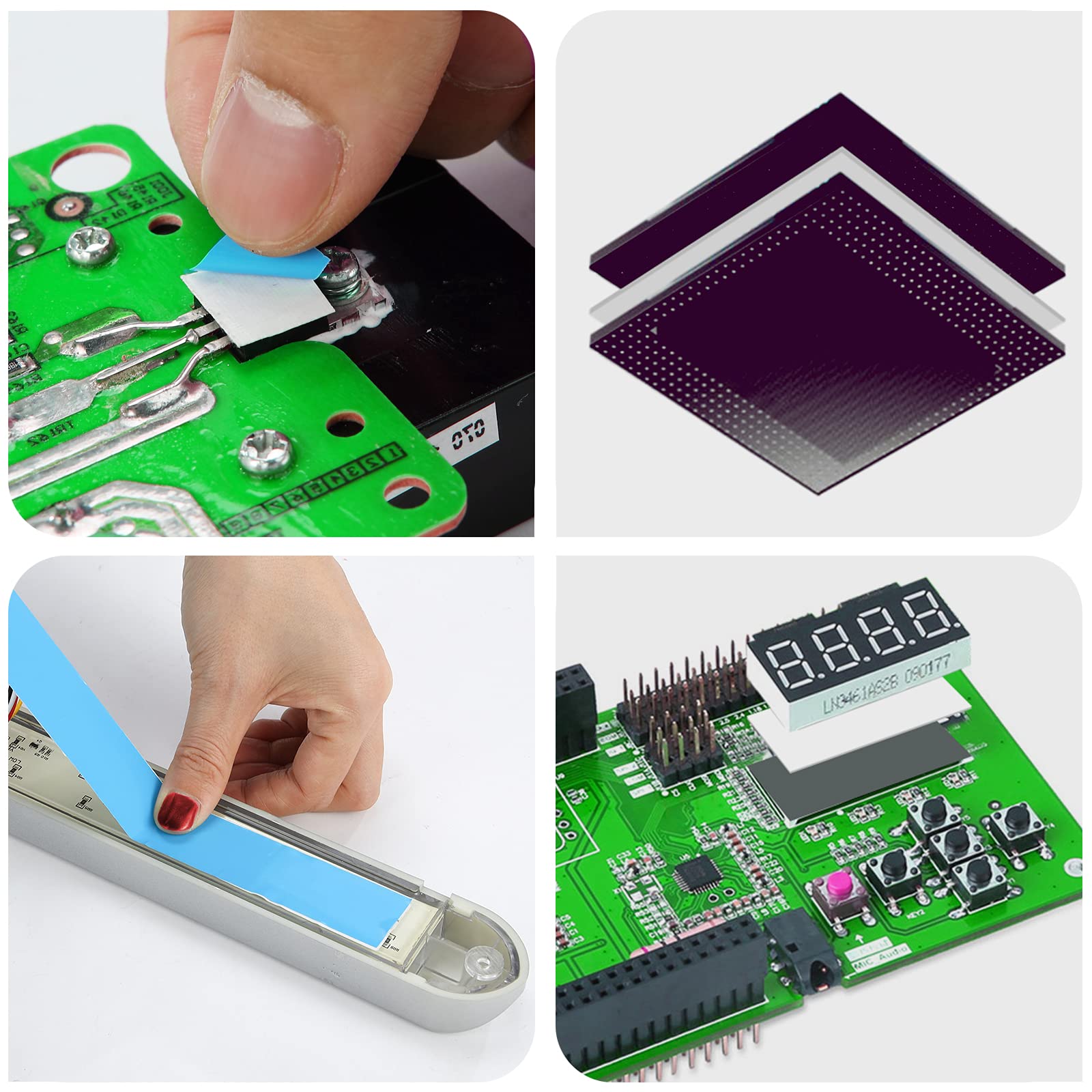 High-Performance Thermal Adhesive Tape - Double Sided Thermally Conductive Tape for Heatsinks, LED Strips, IC Chips, CPU Boards & Cooling Devices (13mm x 25m x 0.2mm) - Perfect for Electronics Repair, PC Building & DIY Projects