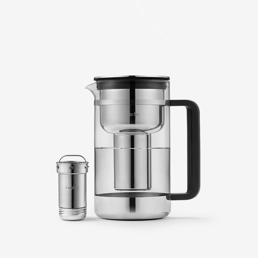Aarke Premium Glass Water Filter Pitcher - BPA-Free, 10-Cup Capacity for Clean & Fresh Drinking Water at Home or Office