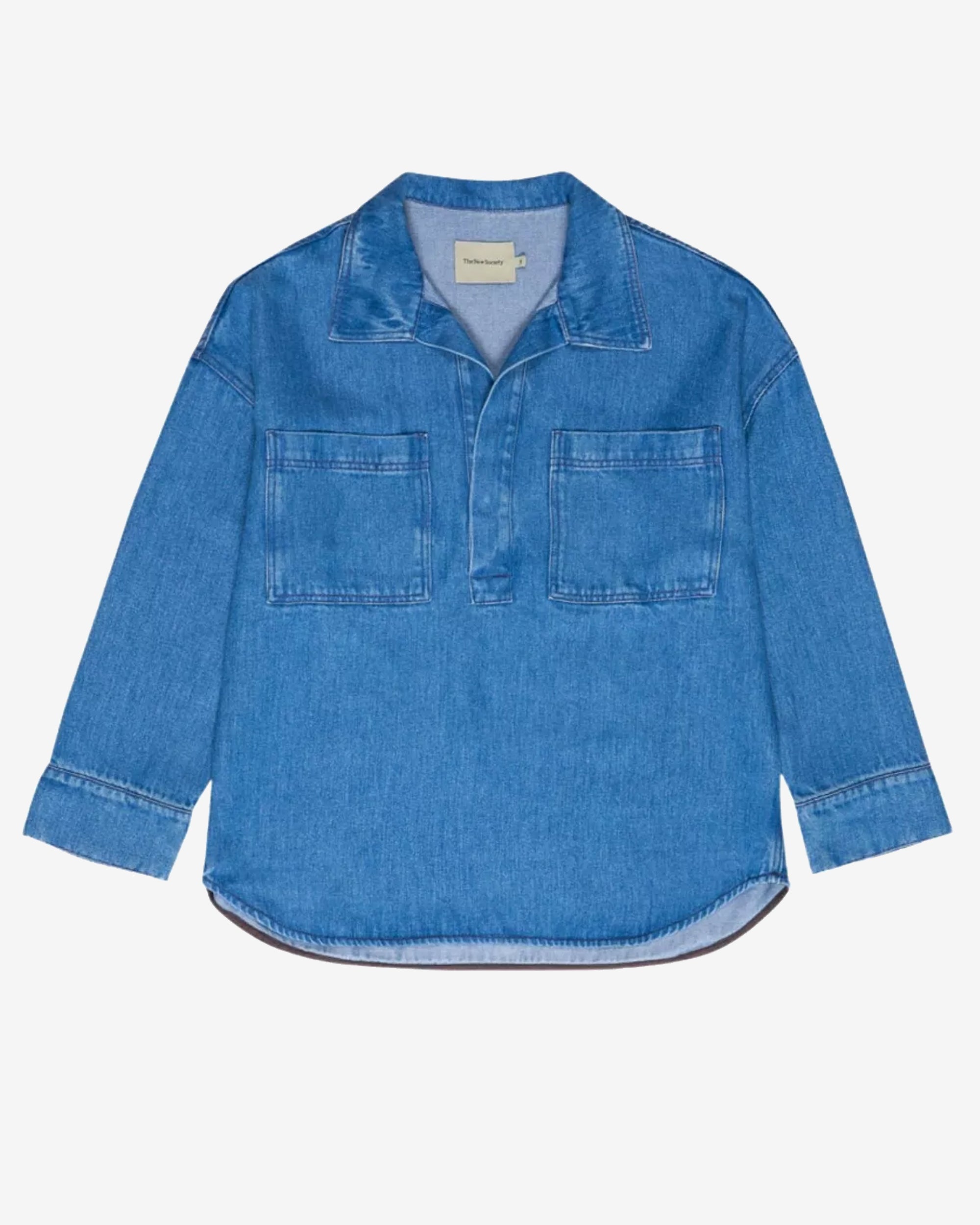 The New Society Micenas Denim Shirt for Men - Stylish Casual Button Down Shirt with Comfort Fit - Perfect for Everyday Wear, Date Nights & Outdoor Adventures