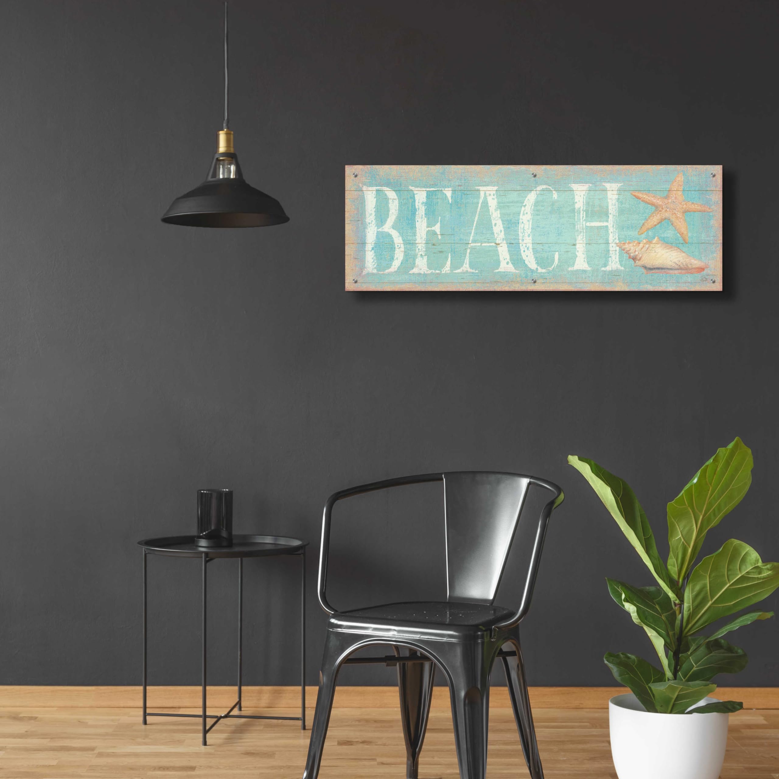 Epic 'Pastel Beach' Acrylic Glass Wall Art by Daphne Brissonnet - 48x16 Inches Coastal Painting for Living Room, Bedroom & Office Decor