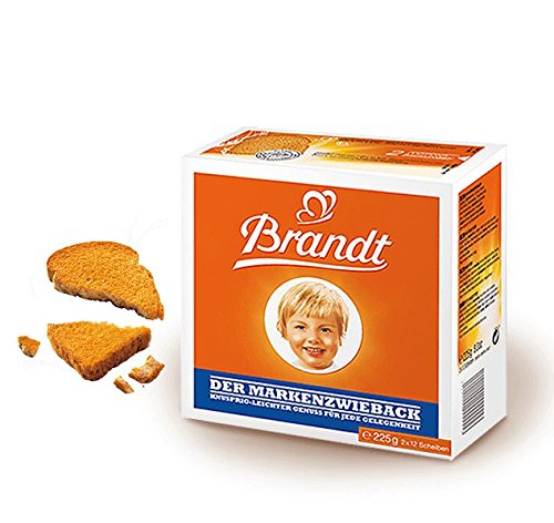 Brandt Zwieback Rusk - Sweetened Crispy Bread for Teething Babies & Kids | 8oz Pack of 3 | Perfect with Coffee, Yogurt or as Healthy Snack | Great for Travel, School Lunch & Baby Teething Relief