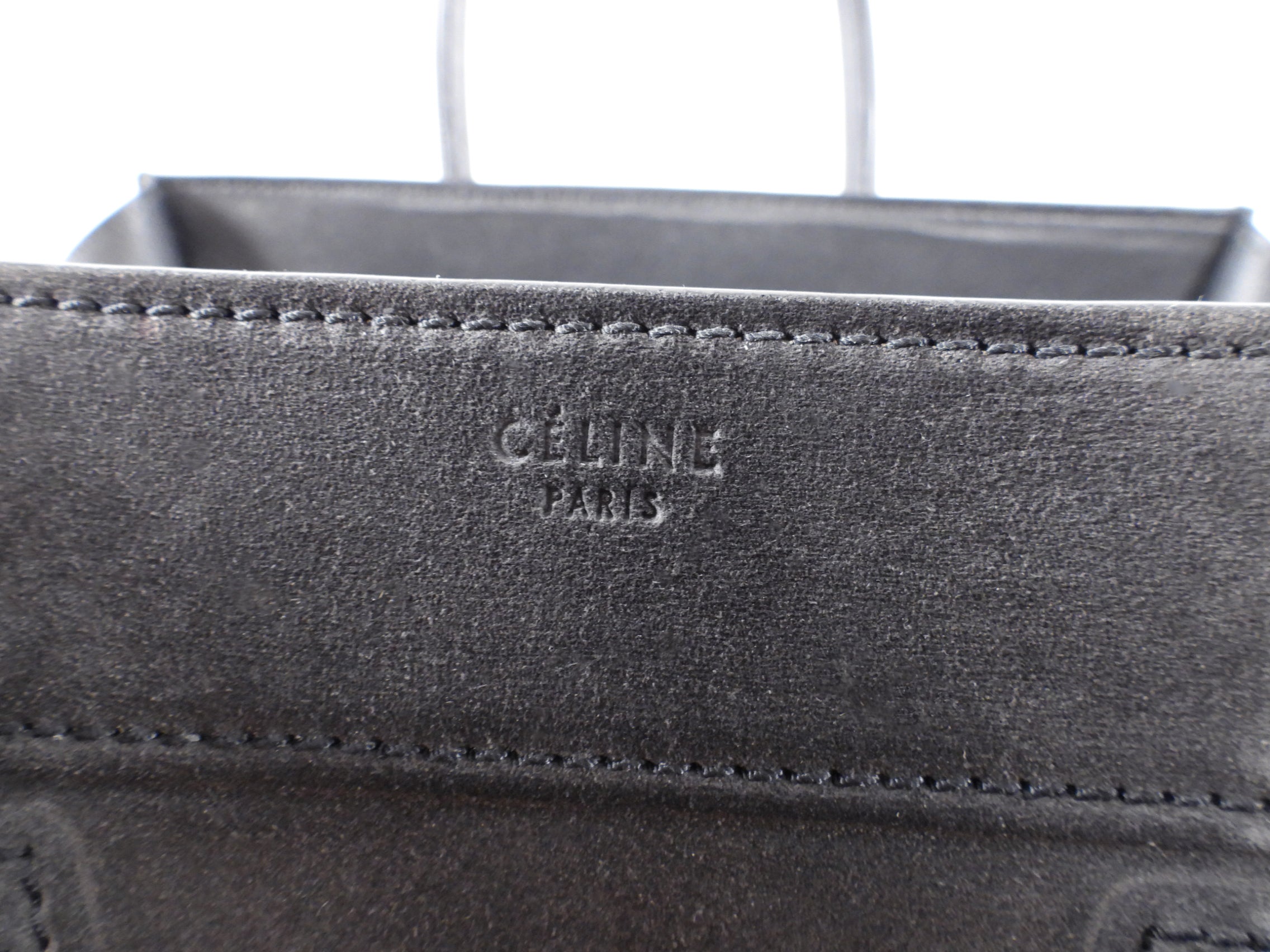 Celine Charcoal Grey Phantom Luggage Tote Bag - Luxury Leather Handbag for Women, Designer Work Tote & Travel Bag - Perfect for Office, Business Meetings & Weekend Getaways