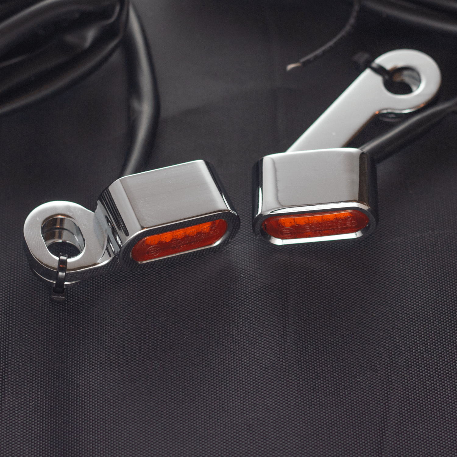 Eagle Lights SLIM LINE Front LED Turn Signals for Harley Davidson, Honda, Yamaha & Triumph Motorcycles - High Visibility Safety Lights for Day & Night Riding