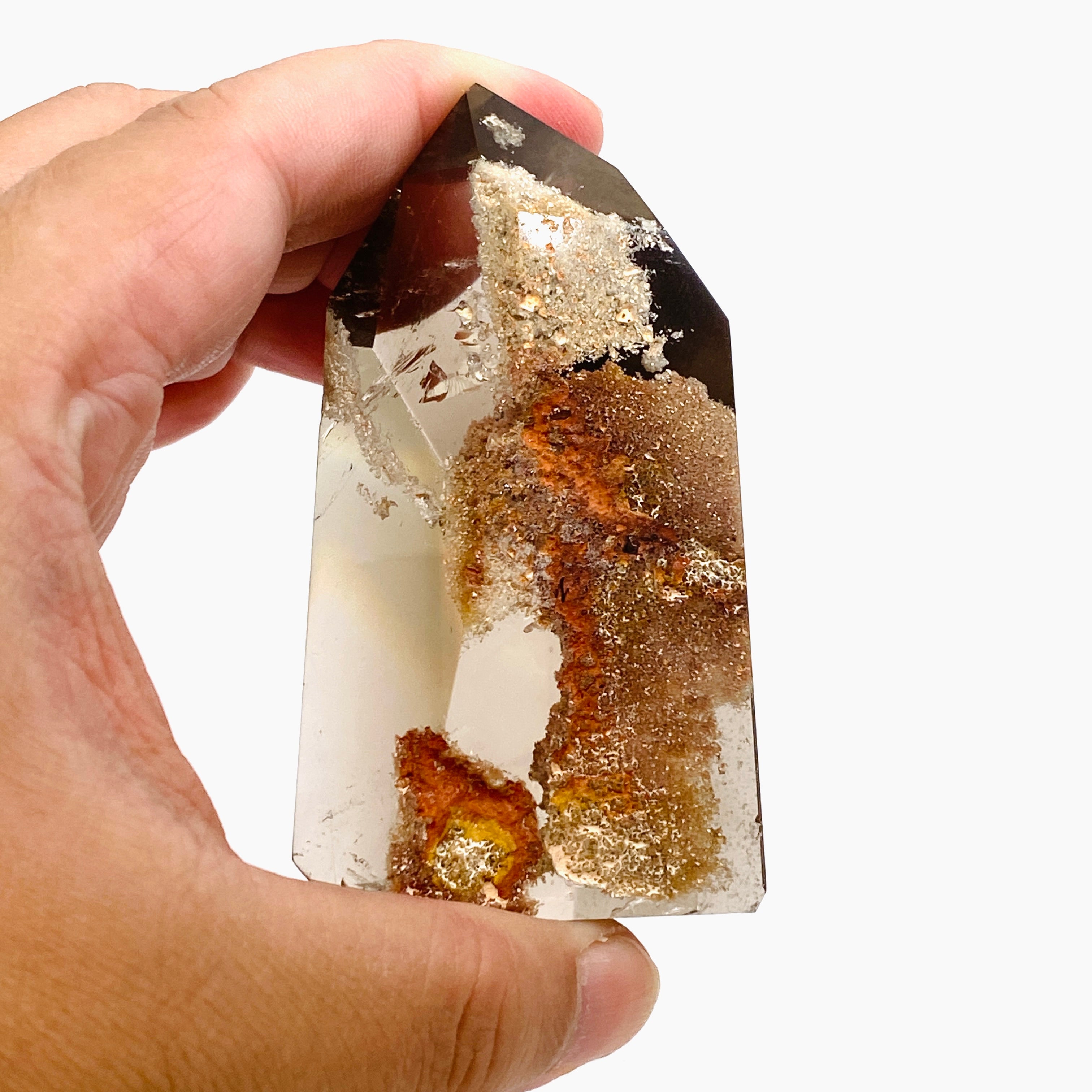 Smokey Inclusion Quartz Generator IQG 01 - Premium Crystal Healing Tool for Meditation, Energy Cleansing & Spiritual Growth - Perfect for Reiki, Yoga & Home Decor