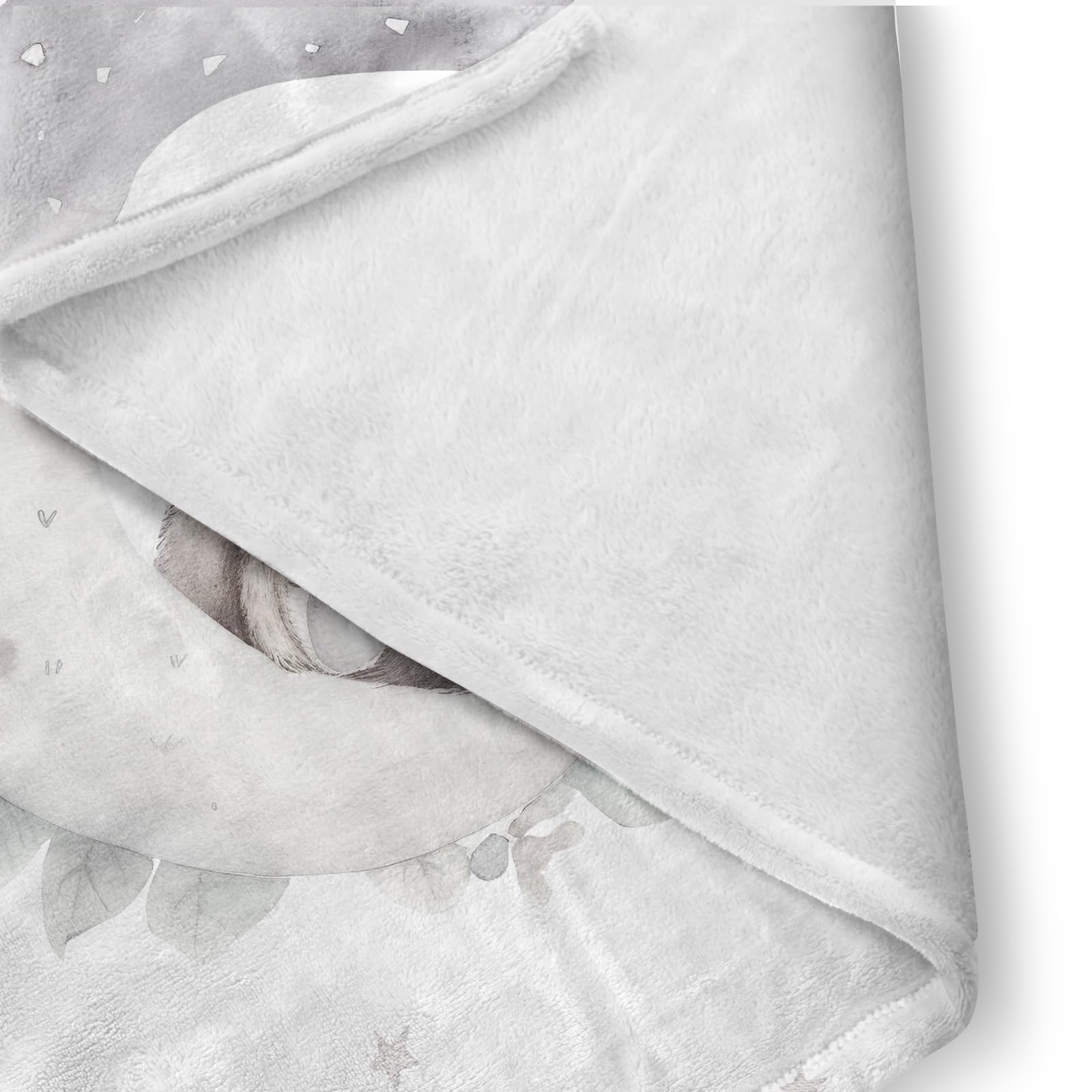 **Duckbe Custom Baby Crib Bedding Set - Moon Animal Personalized Name Nursery 3-Piece Set - Soft Blanket, Fitted Sheet, Play Mat for Newborns Boys & Girls - Perfect Baby Shower Gift (Color: Bear) - Ideal for Nurseries, Daycare & Playtime**