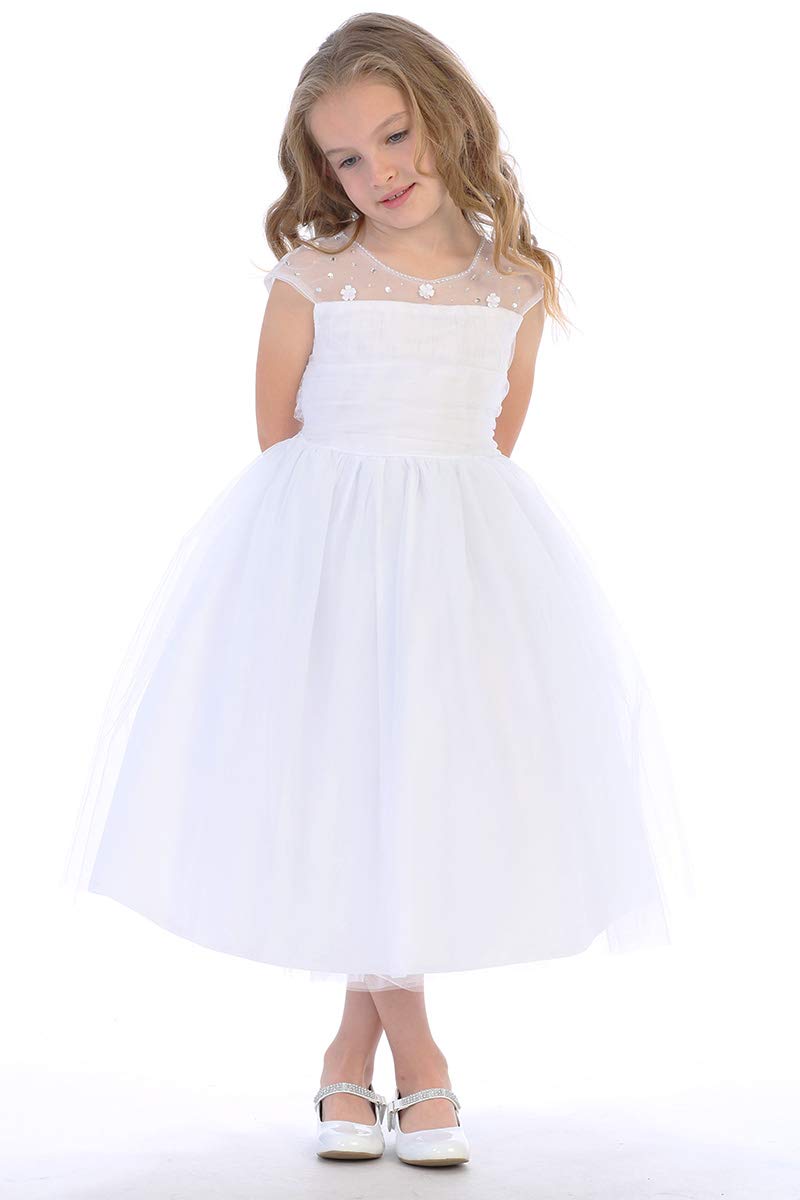 First Communion Dresses for Girls Age 7-16 | White Holy 1st Communion Gown | Flower Girl Dress for Church Ceremony & Special Occasions