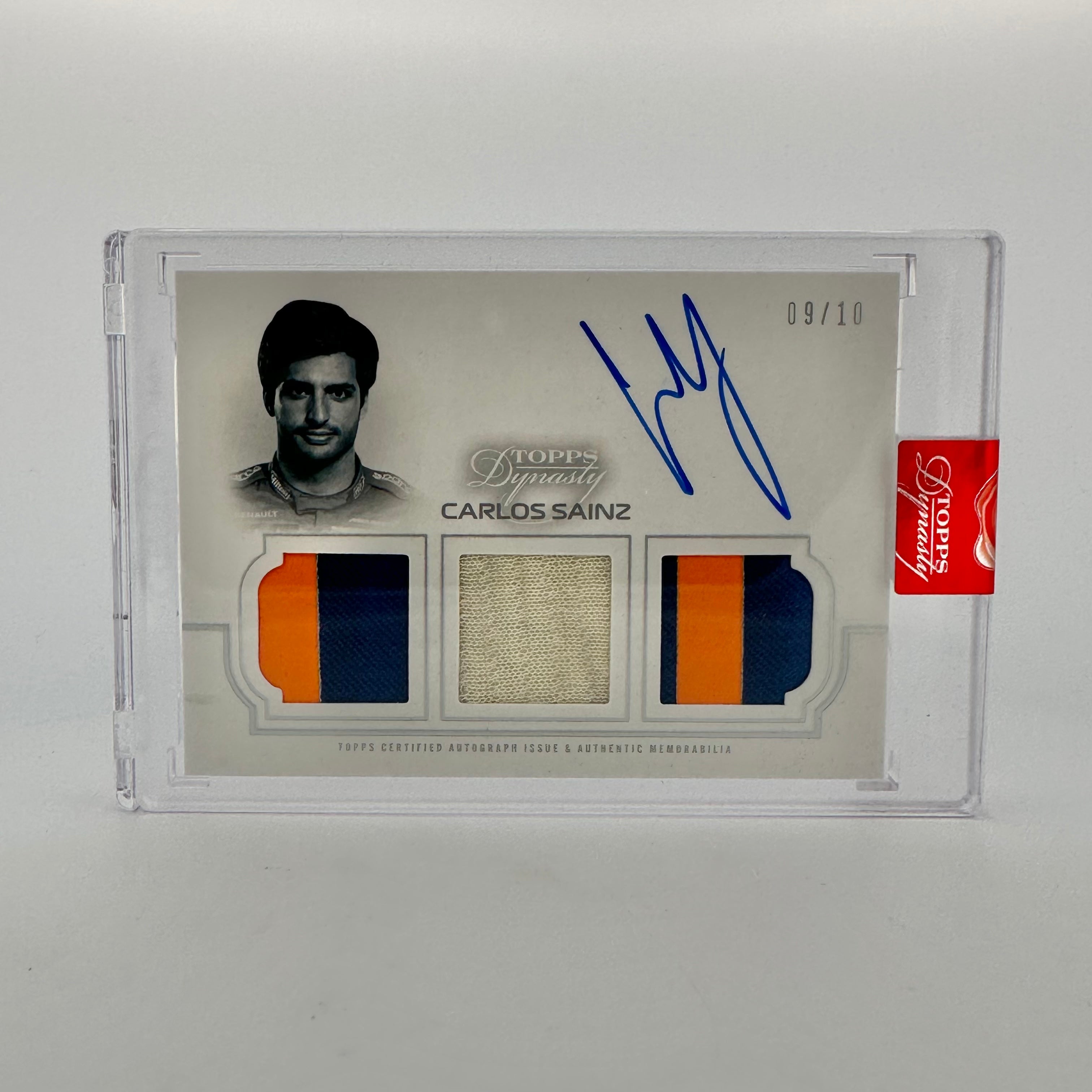 2020 Carlos Sainz Triple Relic Autograph Card #TRA ICS - 09/10 Silver Edition - Perfect for F1 Collectors and Racing Memorabilia Fans