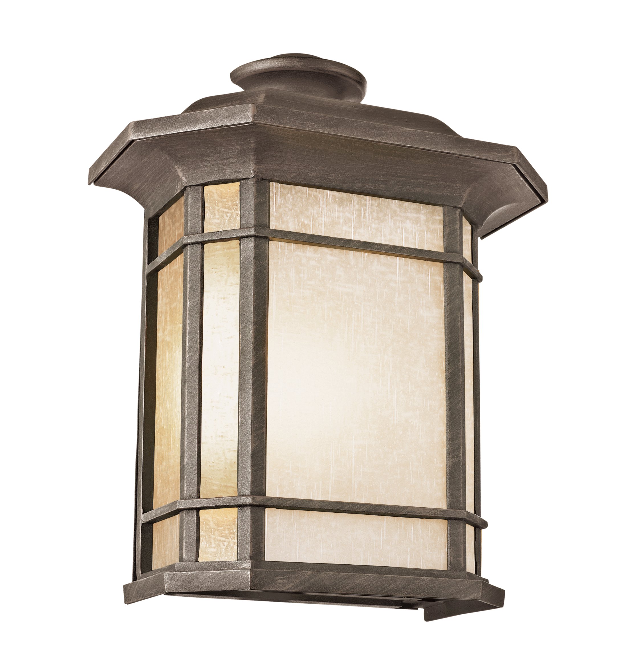 TRANS GLOBE Imports 5822-1 RT Traditional Two Light Bronze Pocket Lantern - 6 Inch Vintage Outdoor Lighting for Patio, Garden & Camping - San Miguel Collection Dark Finish
