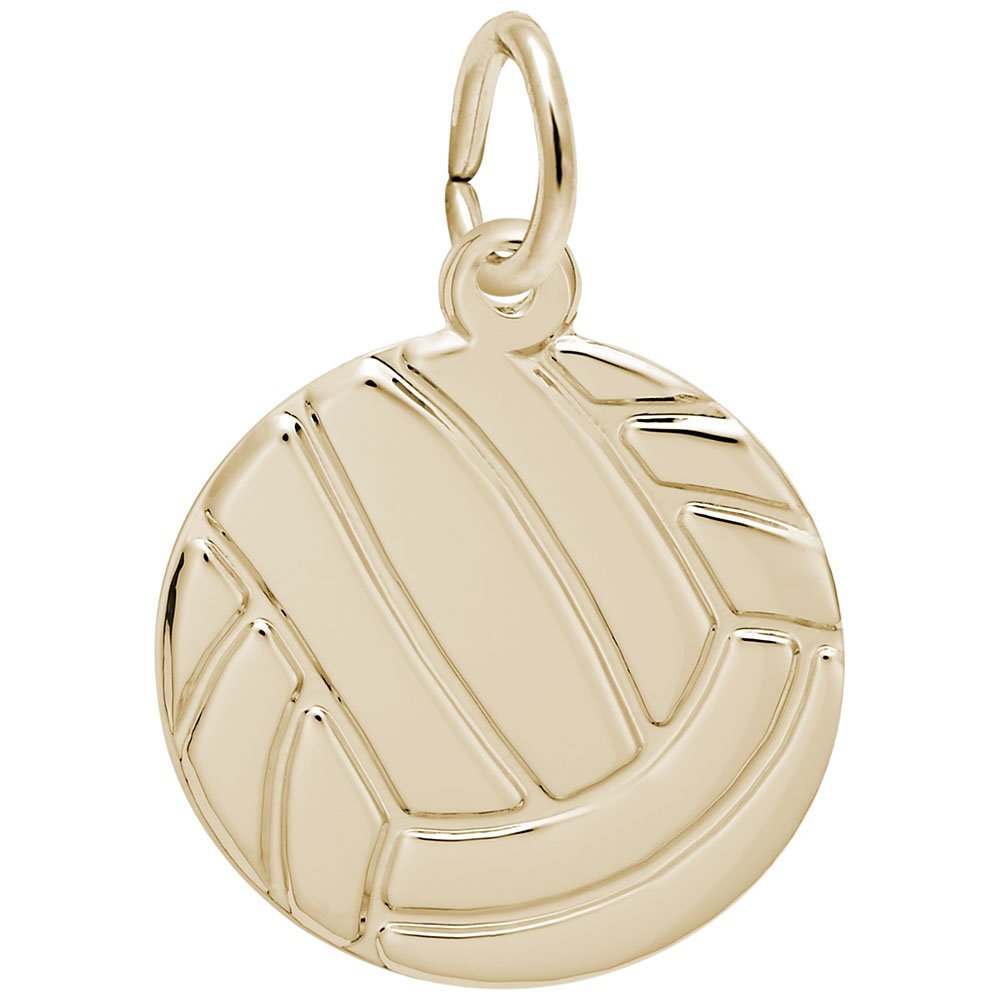 10k Yellow Gold Volleyball Charm Pendant - Dainty Jewelry for Bracelets & Necklaces - Perfect Gift for Athletes, Volleyball Players & Sports Lovers