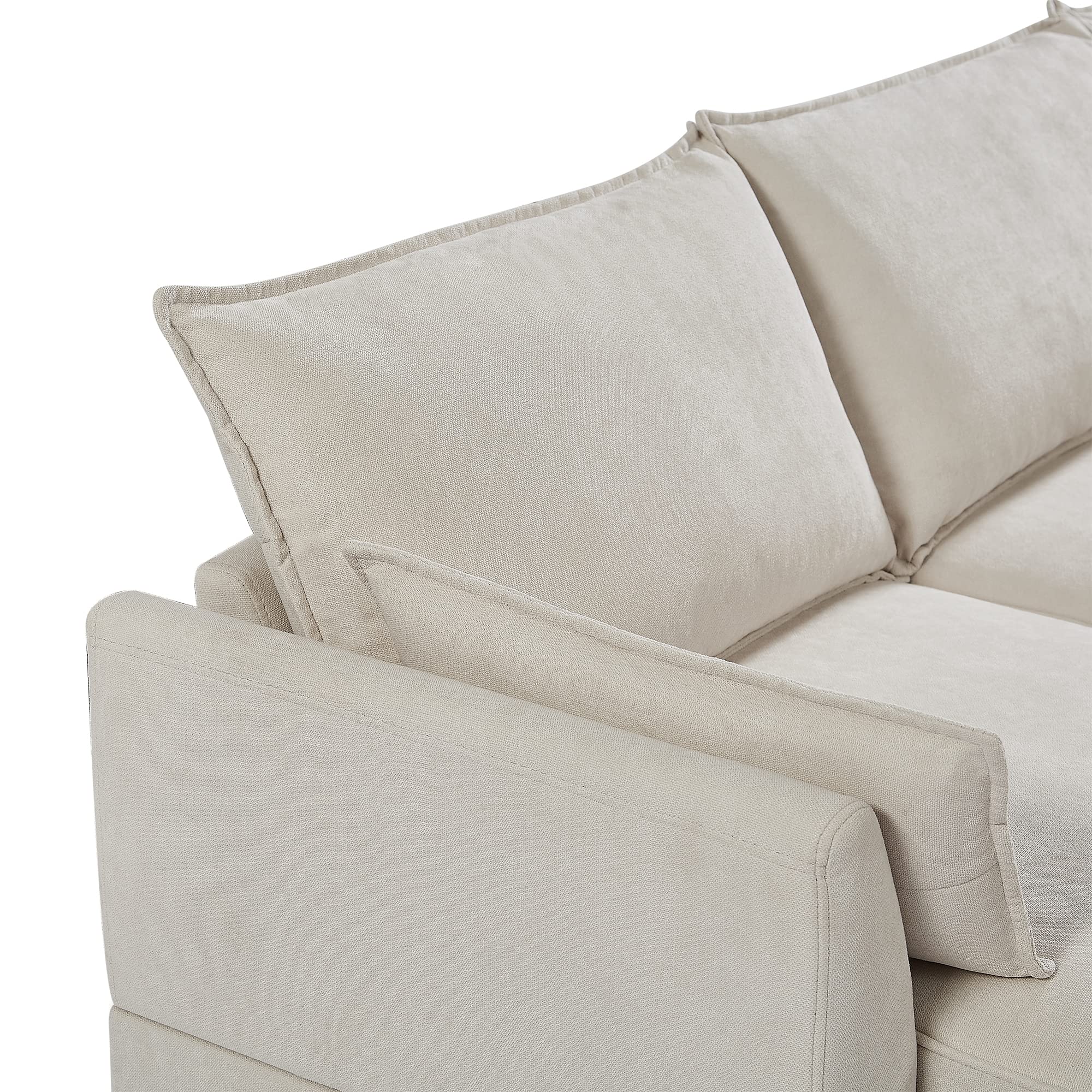 **Large Modular Sectional Sofa - U-Shaped 6-Seater Convertible Sleeper Sofabed with Storage | Soft Upholstered Symmetrical Design for Home, Office, Apartment & Living Room | Perfect for Family Gatherings, Movie Nights & Guest Accommodation**