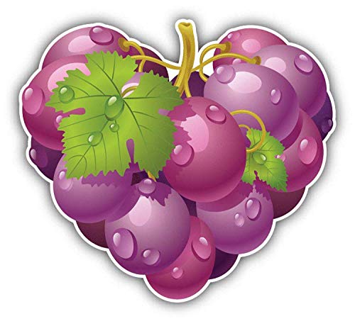 Heart-Shaped Grape Stickers for Scrapbooking, DIY Crafts, Bullet Journals - 50 Pack - Perfect for Kids Art Projects, Calendars & Photo Albums