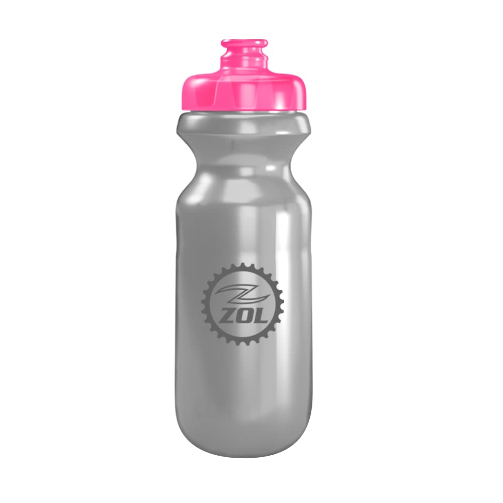 Zol Sport Mix & Match Bike Water Bottles - 24oz Cycling Water Bottles with Squeeze Top, Leak Proof & BPA Free - Perfect for Road Biking, Mountain Biking & Gym Workouts