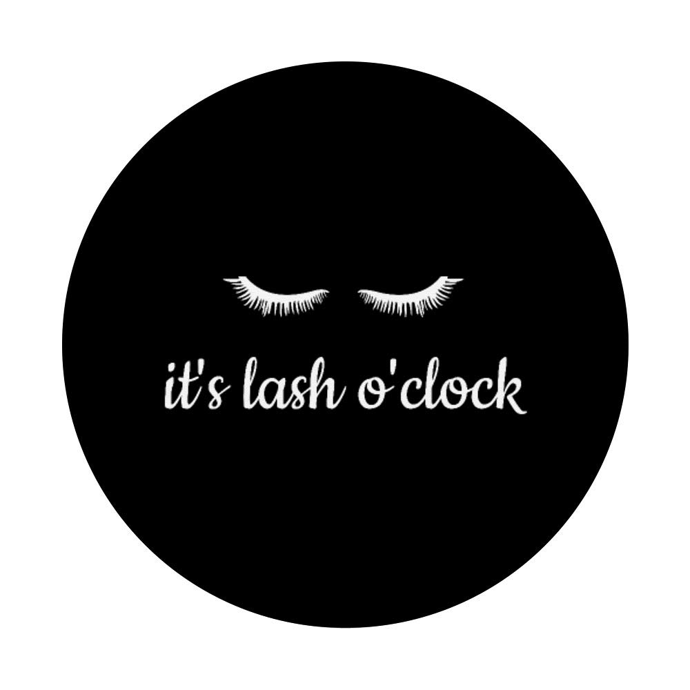 Eyelash Artist It's Lash O'Clock Makeup Lashes Gift - Swappable PopGrip for Phones & Tablets | Perfect for Makeup Lovers, Phone Accessories & Gift Giving