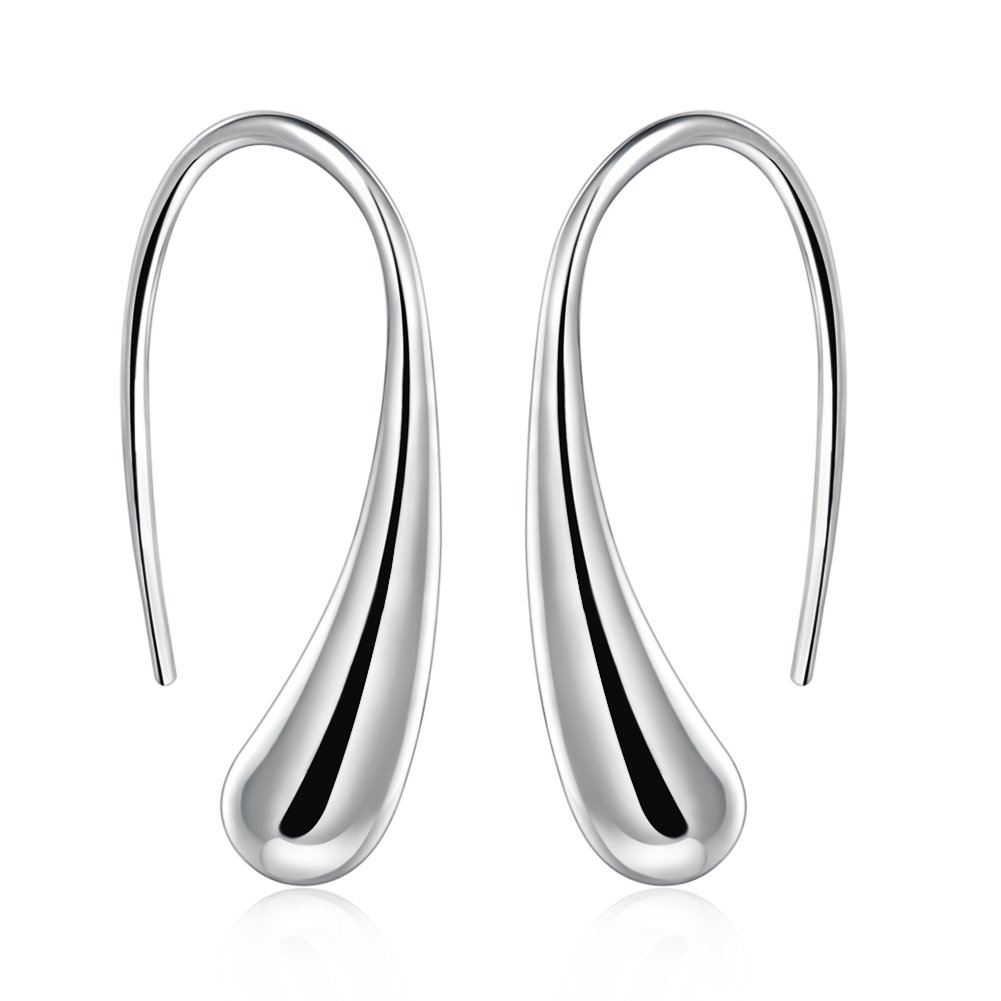 Lightweight Teardrop Gold Hoop Earrings for Women - 14k Gold Plated Chunky Huggie Earrings, High Polished Statement Jewelry Gift | Trendy Black Hoops for Everyday Wear, Parties & Special Occasions