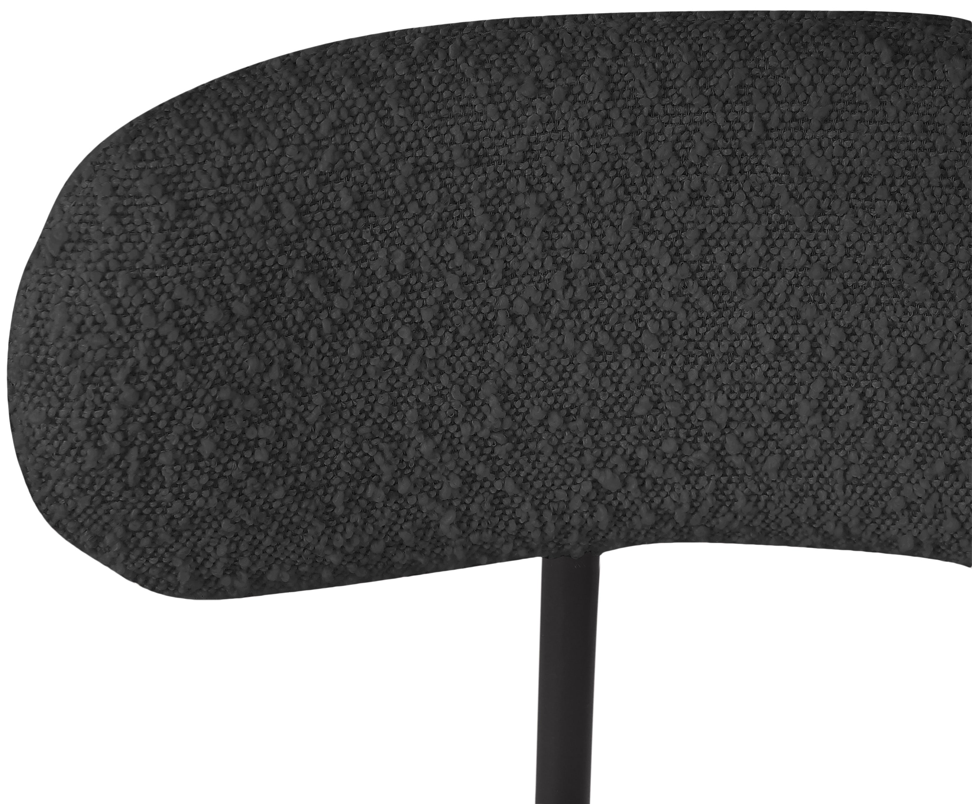 Beacon Boucle Fabric Stool - Modern Round Accent Chair with Soft Textured Upholstery for Living Room, Bedroom & Office Decor