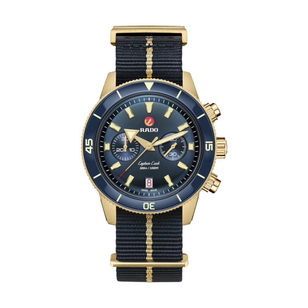 Captain Cook Automatic Chronograph Bronze Watch - Vintage Diver's Timepiece for Men - Perfect for Water Sports, Diving & Everyday Wear