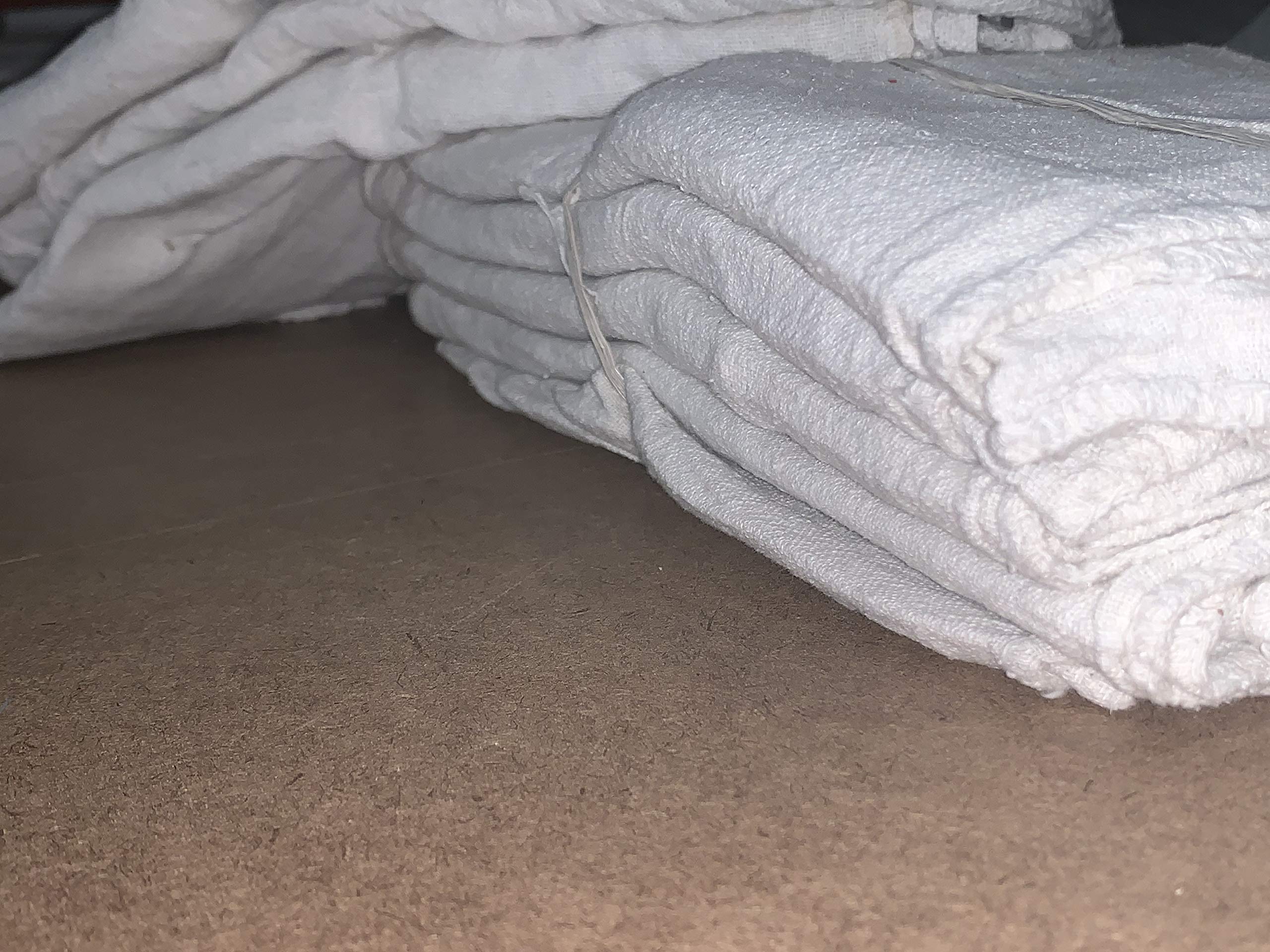 1000 White Shop Towels - Premium Grade B Mechanics Rags for Oil Changes, Automotive Cleaning & Workshop Use | Heavy-Duty Industrial Shop Rags for Garage, DIY & Professional Mechanics