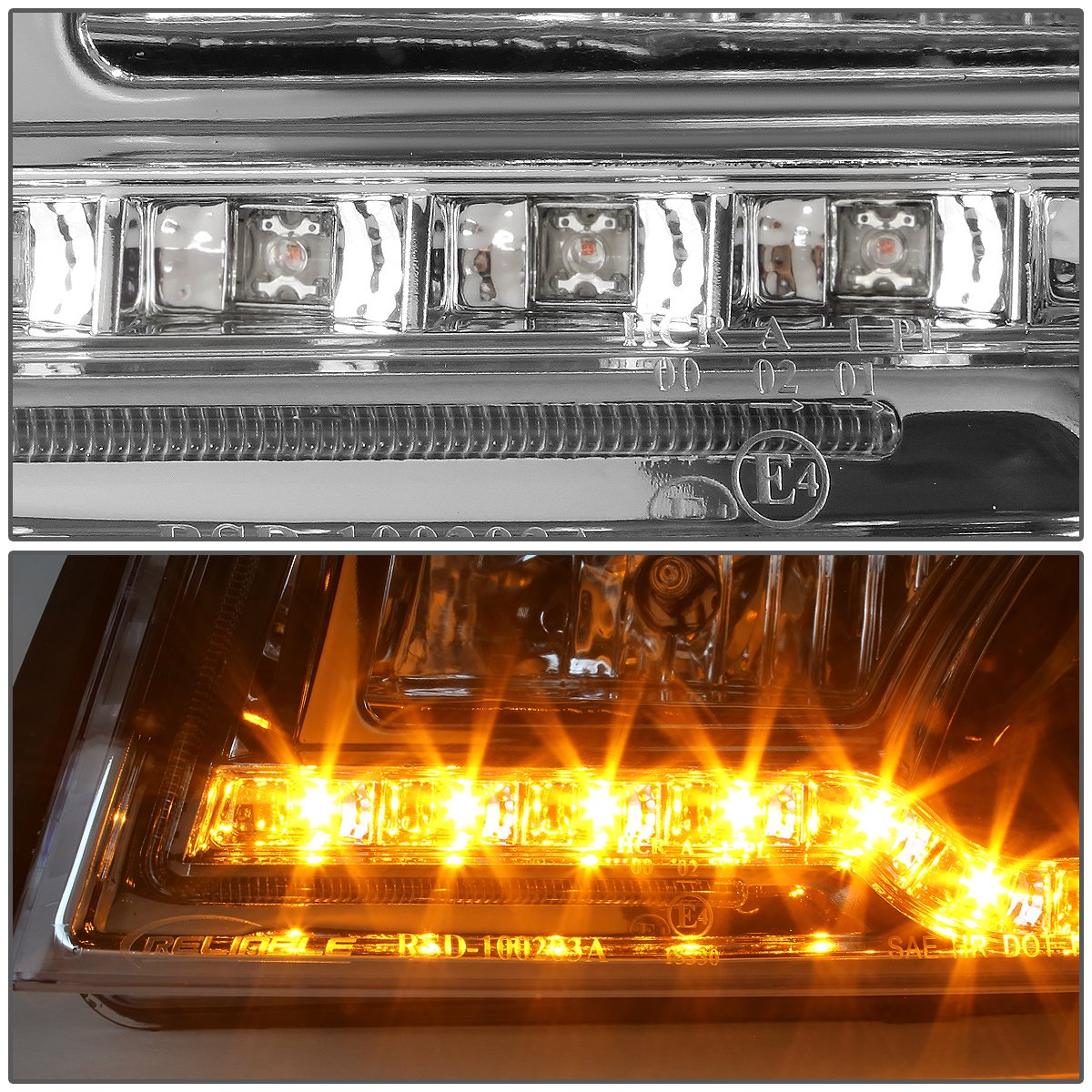 DNA MOTORING HL-HPL-DRL-A402-CH Passenger Side Headlight Assembly - Compatible with [Vehicle Model], DRL & High Performance Lighting for Night Driving & Enhanced Visibility
