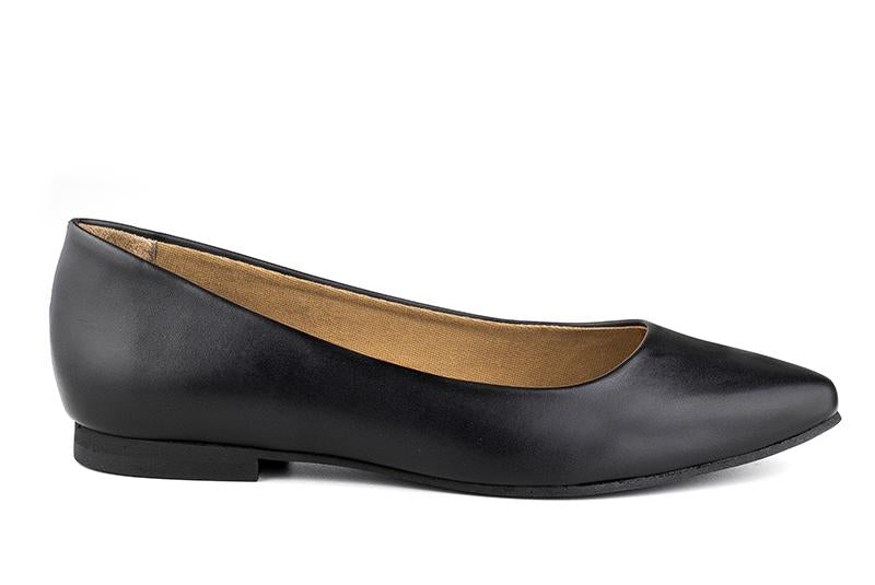 Ahimsa Vegan Black Matte Diana Flats - Comfortable Women's Ballet Shoes for Work, Casual & Formal Wear