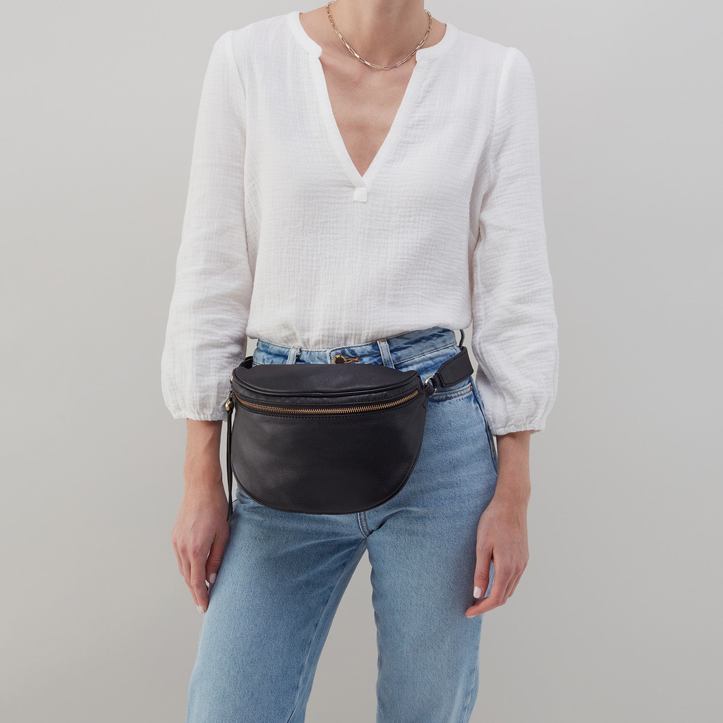 Juno Leather Belt Bag - Stylish & Durable Black Waist Pack for Men & Women | Perfect for Travel, Hiking, and Everyday Use