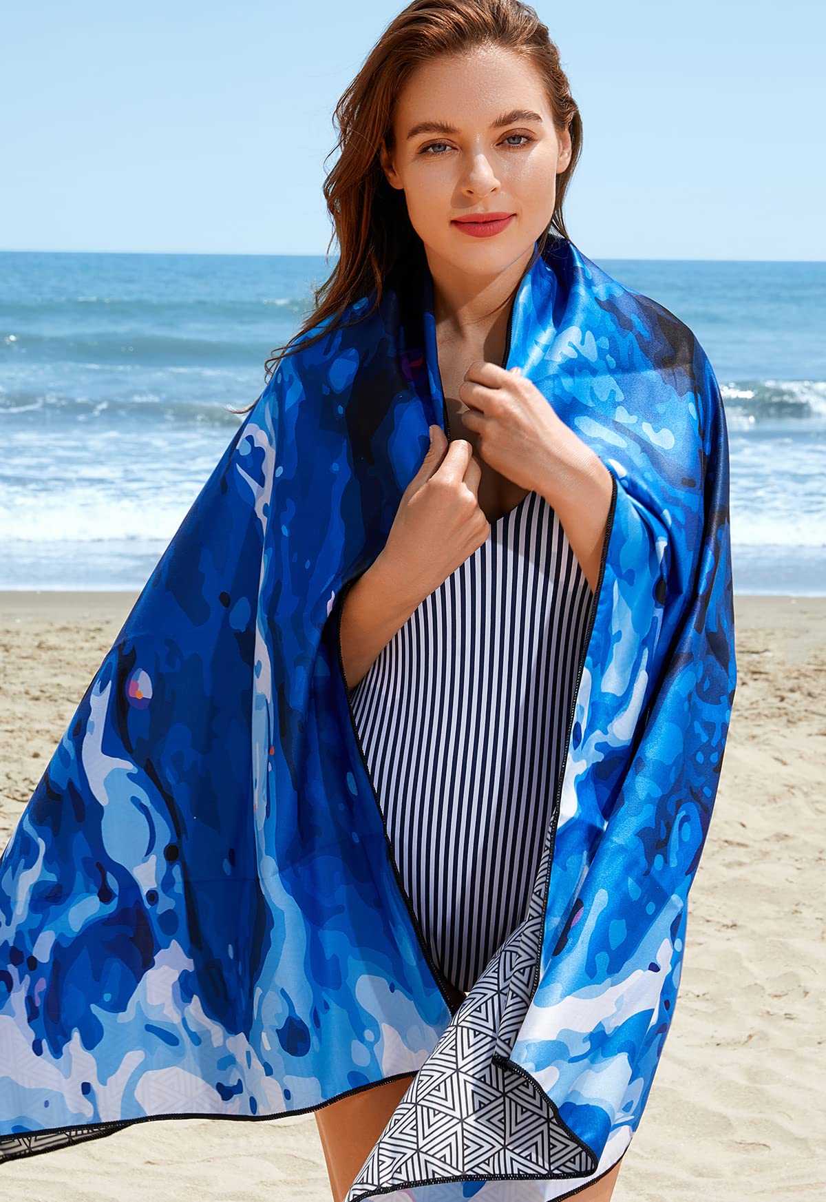 **DARCHEN Oversized Microfiber Beach Towel - Quick Dry, Sand Free, Extra Large (70x35