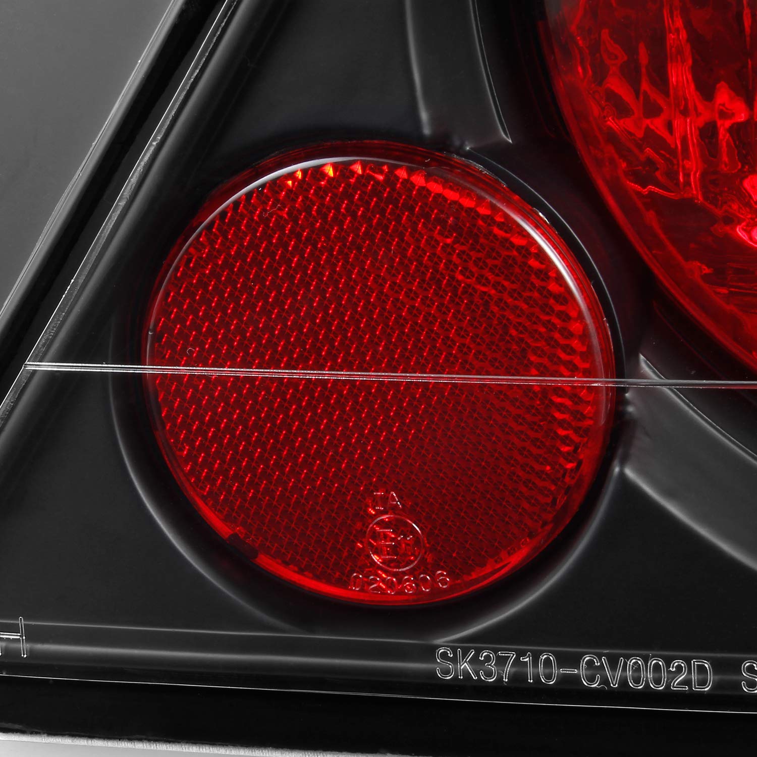 AKKON JDM Black Housing Tail Brake Lights Assembly for 2001-2003 Honda Civic 2DR Coupe (EM/EX/HX/LX/SI Models) - Upgrade Your Car's Rear Style & Safety