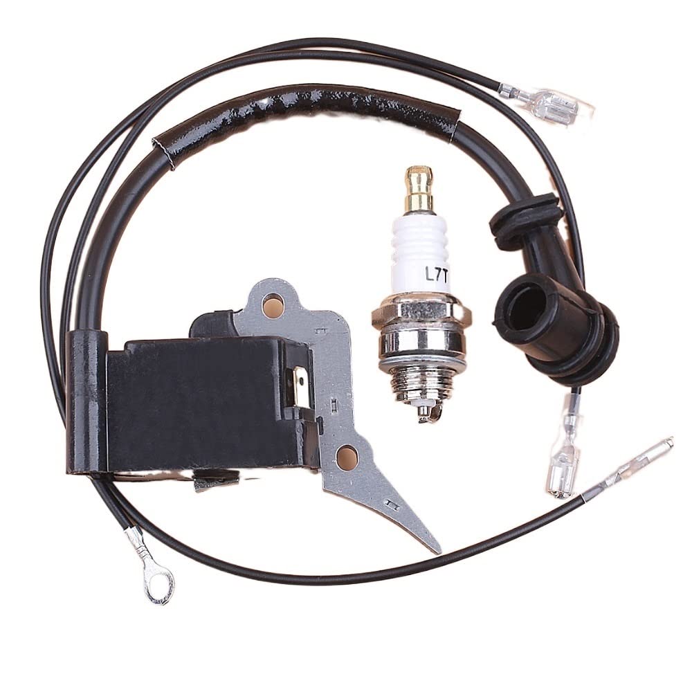 JINGERL Ignition Coil Module Spark Plug Compatible with Chinese Chainsaw 2500 25CC ZENOAH G2500 TIMBERPRO LAWNFLITE - Replacement Parts for Outdoor Power Equipment & Garden Tools Maintenance