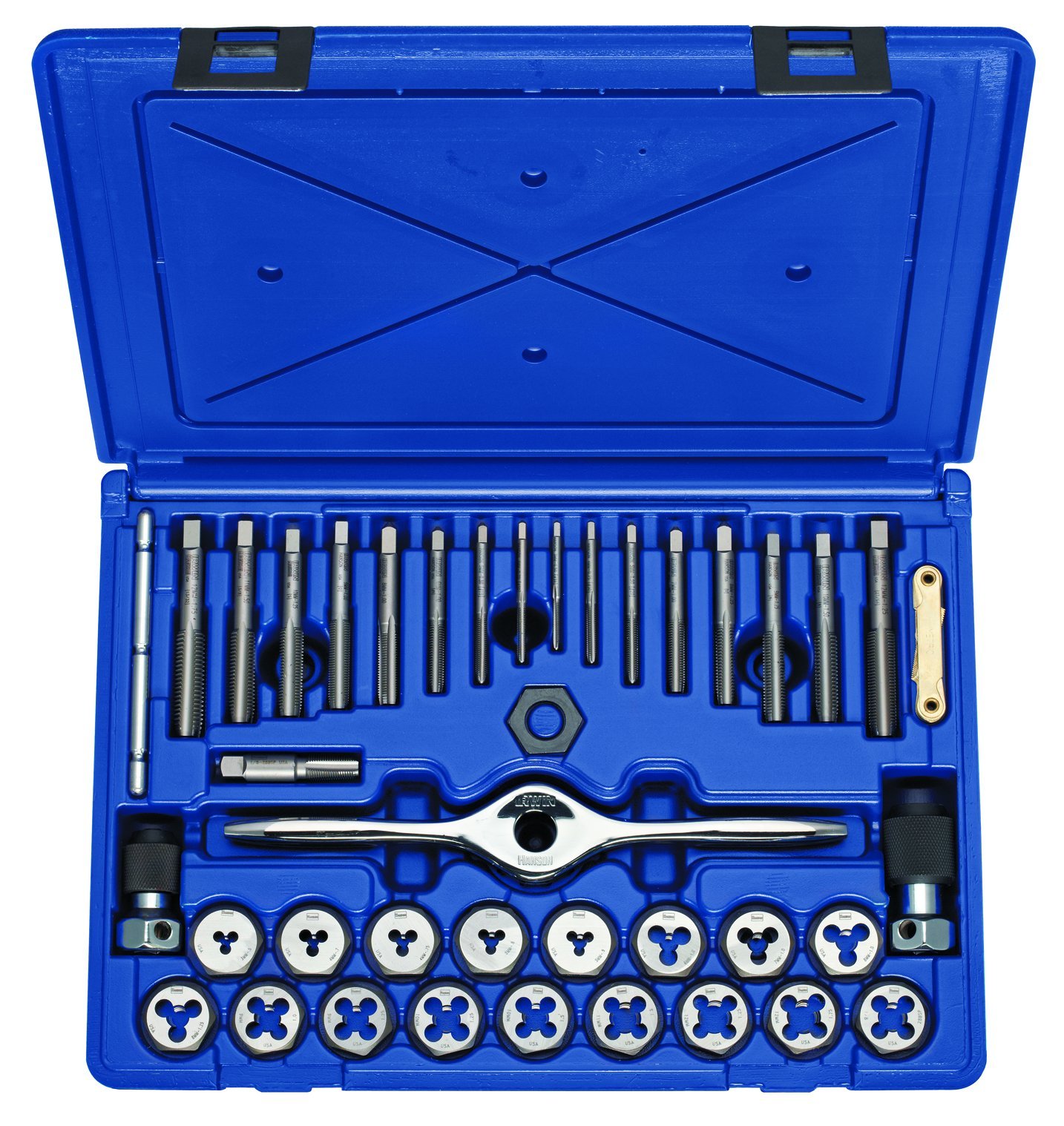 IRWIN Tools 1835092 40-Piece Metric Performance Threading System Plug Tap and Die Set - High Precision Thread Repair Kit for Metalworking, Plumbing & Automotive Applications